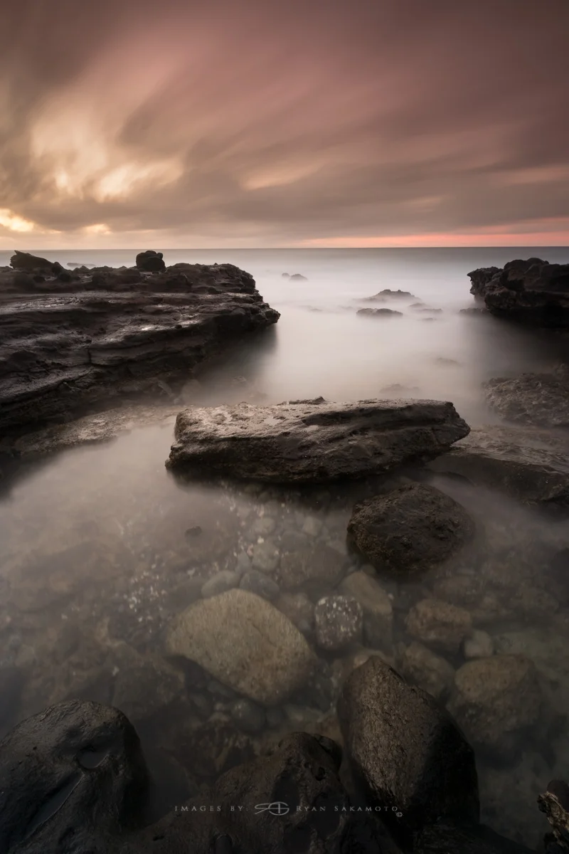 Sunrise, Honolulu, Hawaii Fuji XT2 | 240 sec. | f/8 | ISO 200 | Fujinon XF 10-24mm f/4 R OIS Lee Filter: Little Stopper & 4 Stop Soft Grad Edited in Lightroom & Photoshop CC 2017 Copyright 2017 Ryan Sakamoto, All rights reserved