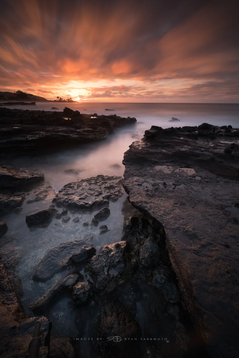 Sunrise, Honolulu, Hawaii Fuji XT2 | 120 sec. | f/8 | ISO 100 | Fujinon XF 10-24mm f/4 R OIS Lee Filter: Little Stopper & 4 Stop Soft Grad Edited in Lightroom & Photoshop CC 2017 Copyright 2017 Ryan Sakamoto, All rights reserved