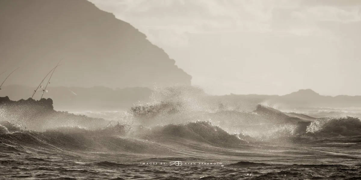 Sunrise at Sandy Beach, Honolulu, Hawaii Fuji XT2 | 1/500 sec. | f/5.0 | ISO 100 | Fujinon XF100-400mm f/4.5-5.6 R LM OIS WR Edited in Lightroom CC Copyright 2017 Ryan Sakamoto, All rights reserved