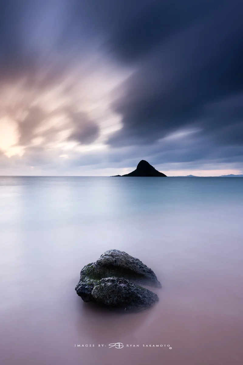 Sunrise from Kualoa Beach Park, Honolulu, Hawaii Fuji XT2 | 60 sec. | f/8 | ISO 100 | Fujinon XF 10-25mm F/4 R OIS BREAKTHROUGH PHOTOGRAPHY X4 stacked filters, 3-stop soft 100x150mm GND, 3-stop hard reverse 100x150 Grad & 6-stop 100mm ND Edited in Lightroom Classic CC & Photoshop CC 2018 Copyright 2017 Ryan Sakamoto, All rights reserved