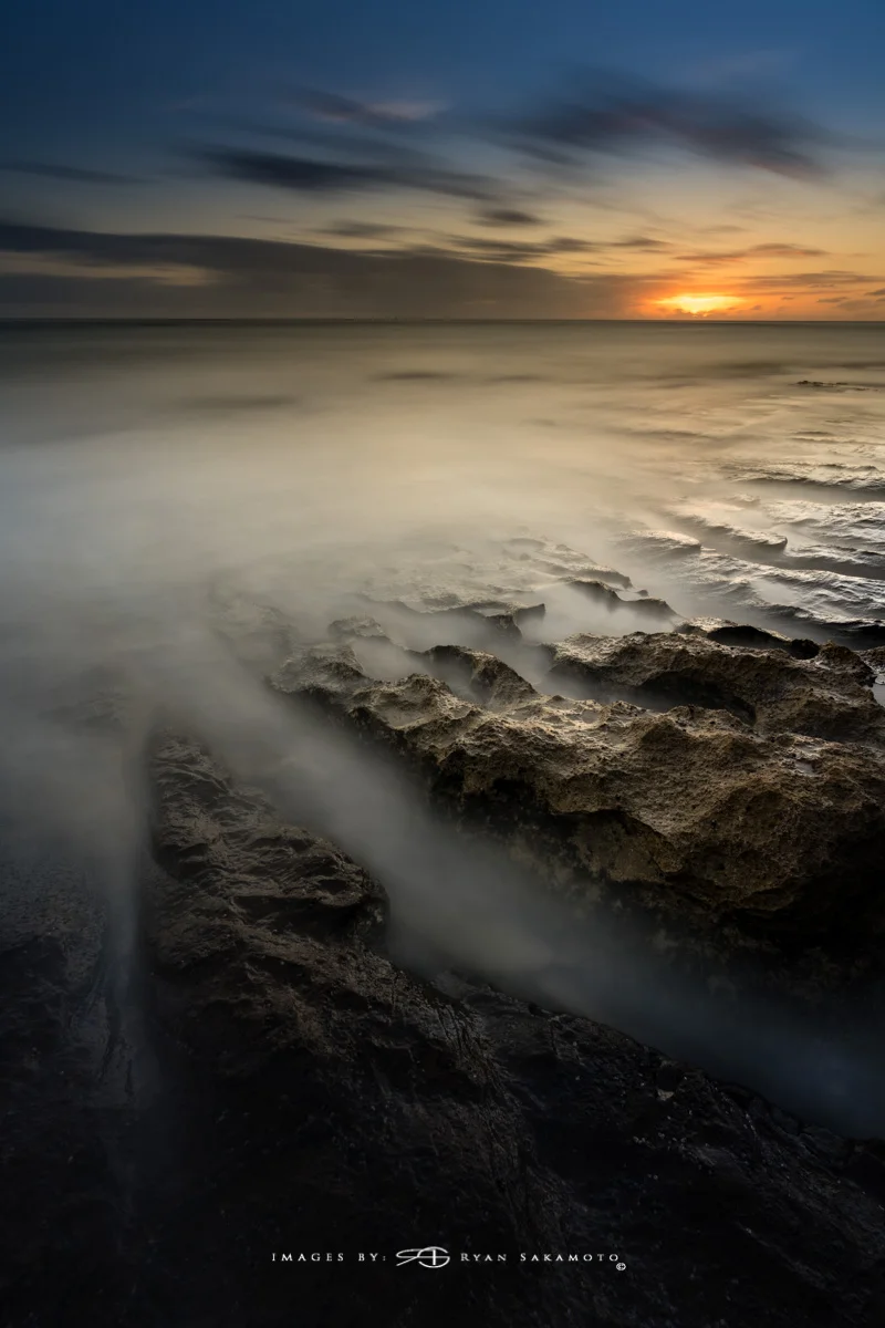 Sunrise from the Eastside, Hawaii Sony A7R III | 182 sec. | f/8 | ISO 50 | Sony FE 16-35mm GM F/2.8 BREAKTHROUGH PHOTOGRAPHY X4 stacked filters, 10-stop 100x100mm ND, 3-stop hard reverse 100x150 Edited in Lightroom Classic CC 2018 Copyright 2018 Ryan Sakamoto, All rights reserved