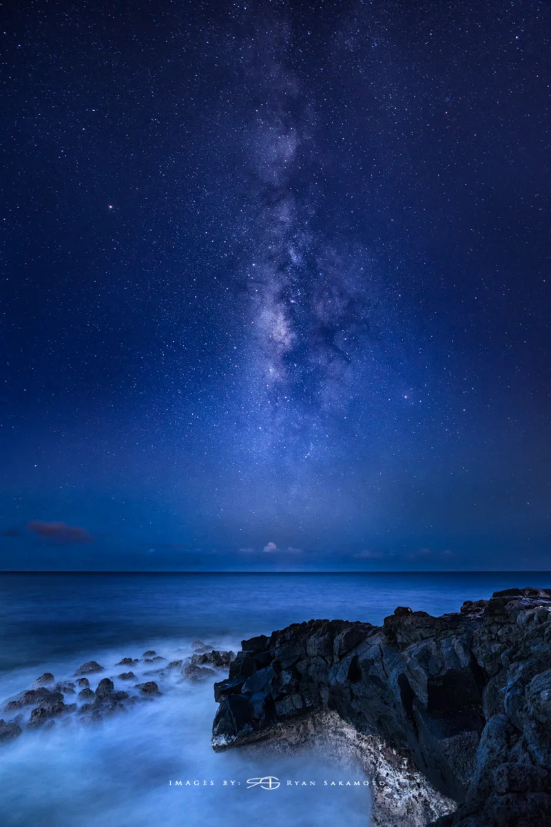 Eastside Milky Way, Hawaii Fine Art, Long Exposure, Milky Way Star Photograph Sony A7R III | 20 sec. | f/2.8 | ISO 1600 | Sony FE 16-35mm GM F/2.8 Composite 2 frame edit Edited in Lightroom Classic & Photoshop CC 2018 Copyright 2018 Ryan Sakamoto, All rights reserved