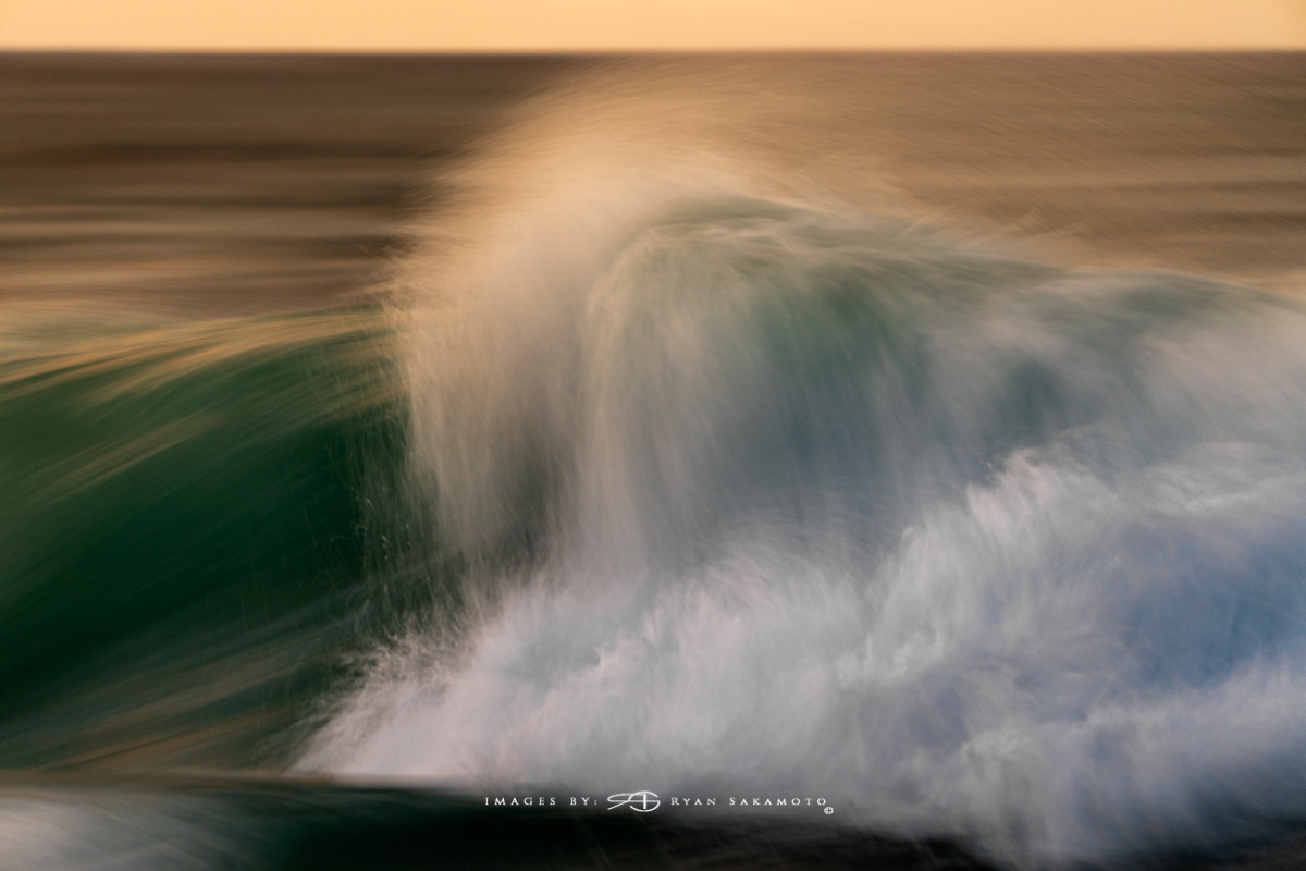 Sunrise from Sandy Beach, Hawaii Long Exposure, Fine Art, Wave Photograph Sony A7R III | 1/6 sec. | f/5.6 | ISO 800 | S ony FE 100-400mm GM OSS Edited in Lightroom Classic & Photoshop CC 2018 Copyright 2018 Ryan Sakamoto, All rights reserved