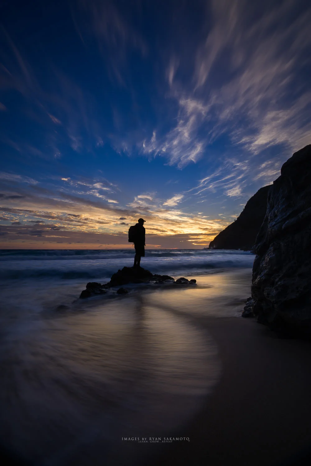 Self Portrait Makapuu Beach Sunrise