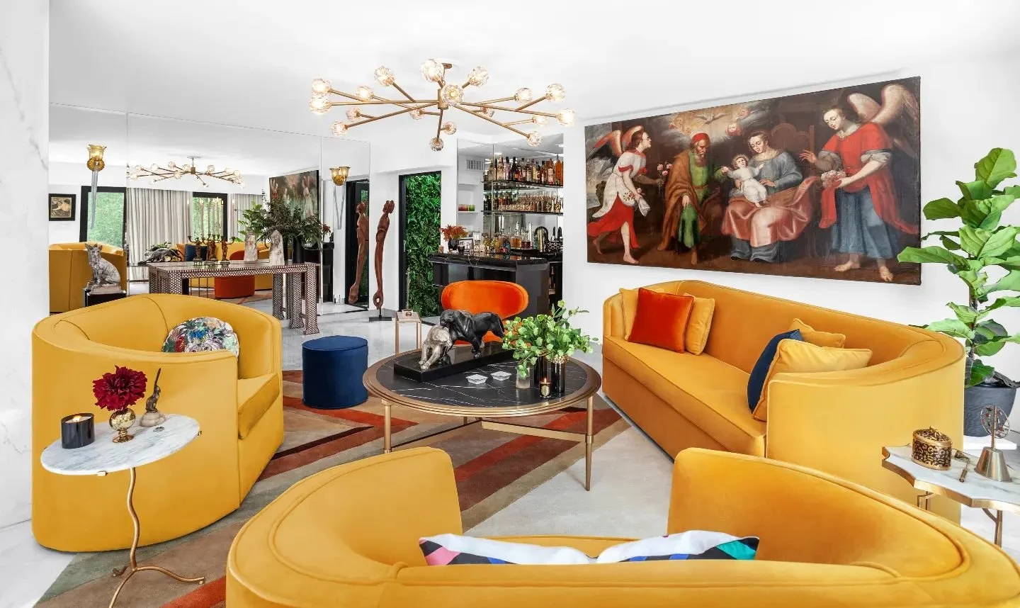 ▪️ Front view of the Living Room from my project with @revelryeventdesign x @celiosdesign