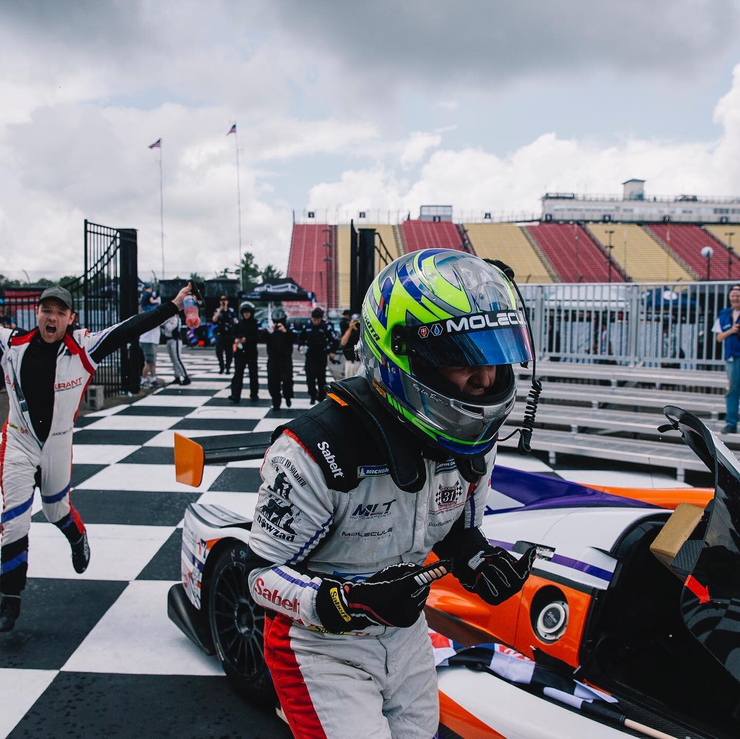 The photos say it all! So happy to finally snag a win in LMP3 this year. We were strong all race and a perfect pitstop/strategy from the team got us right to the front. Celebration tonight and then heads down on how we can take this momentum into VIR