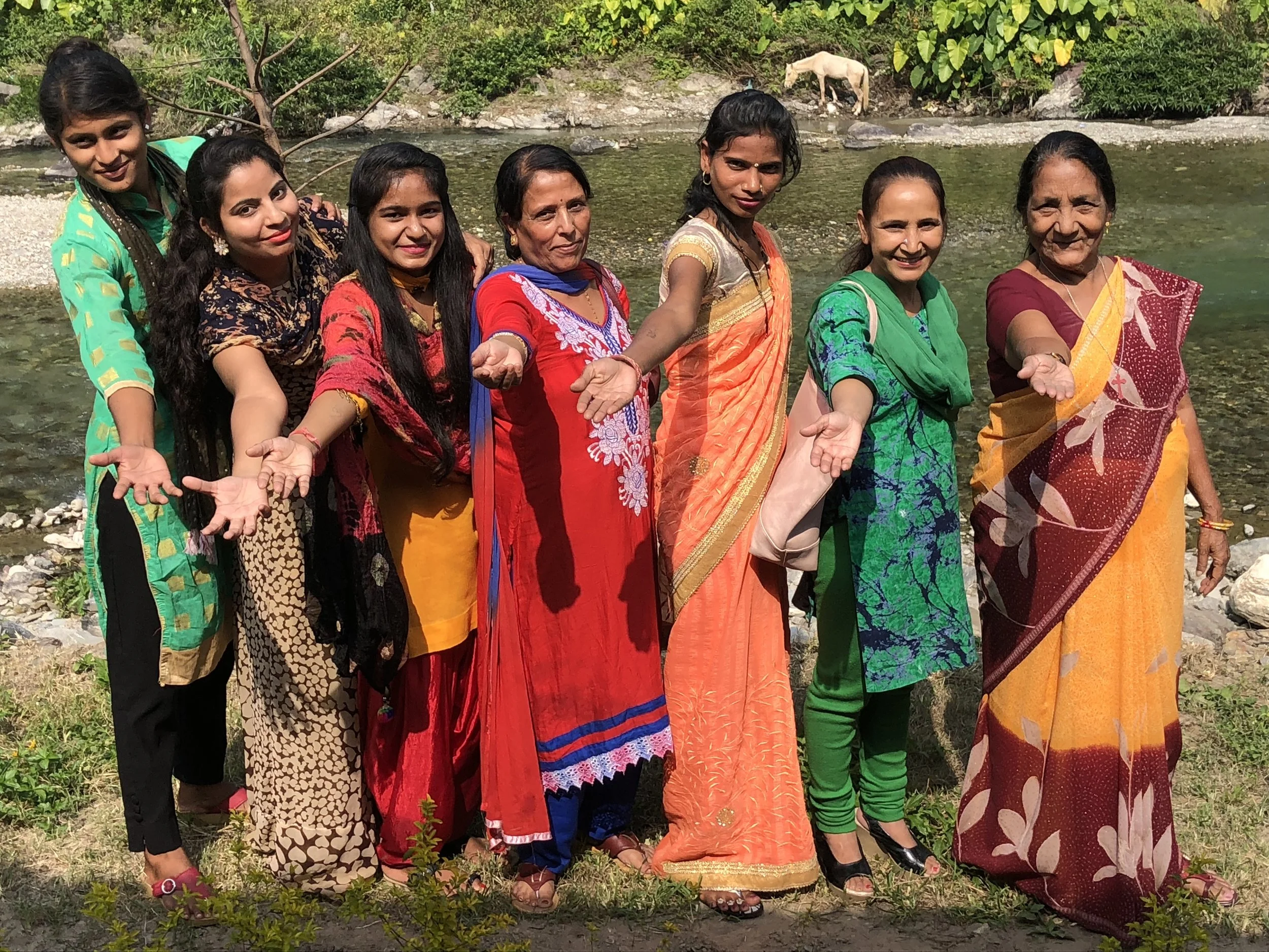 Some of the beautiful girls from the ‘Project Help India’ staff and teaching team.