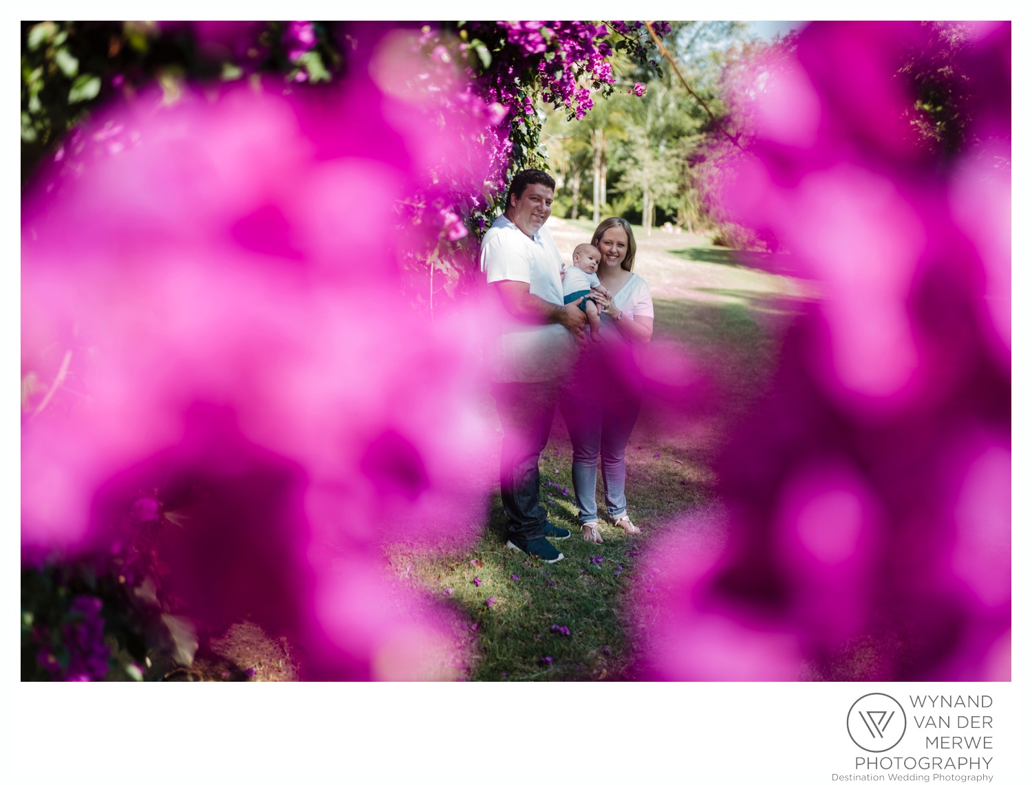 Family photography next to a river