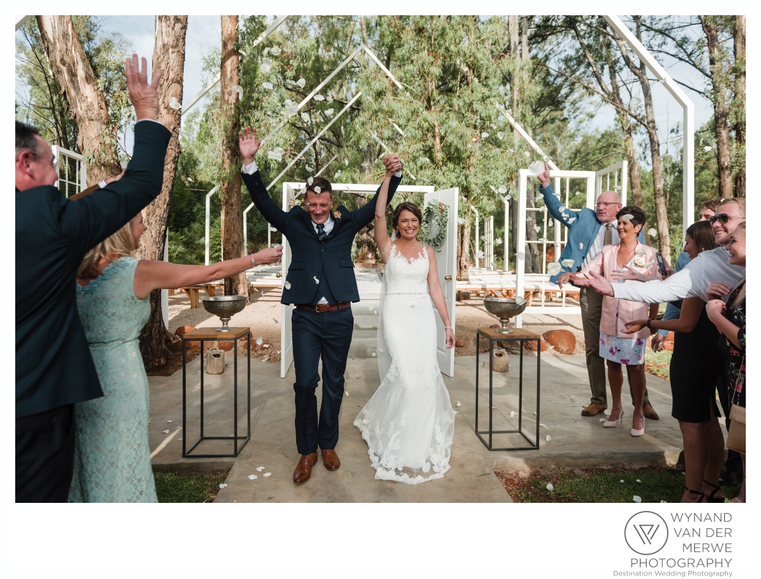 Beautiful Lace on Timber Wedding