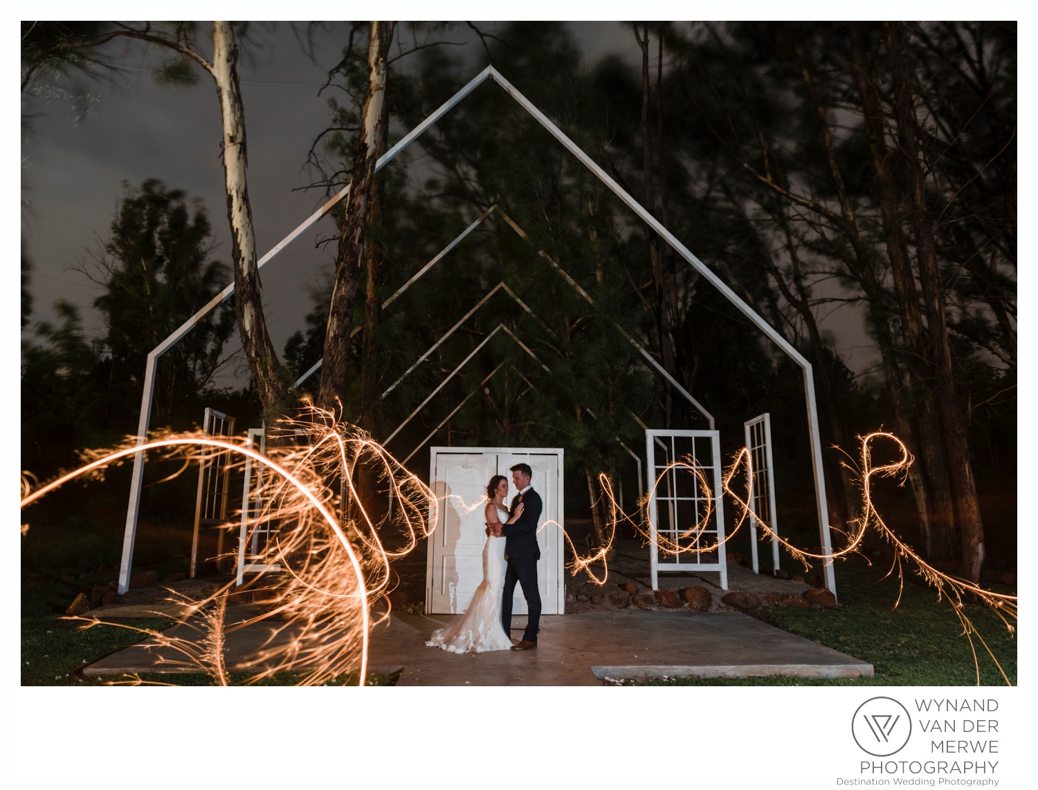 Beautiful Lace on Timber Wedding