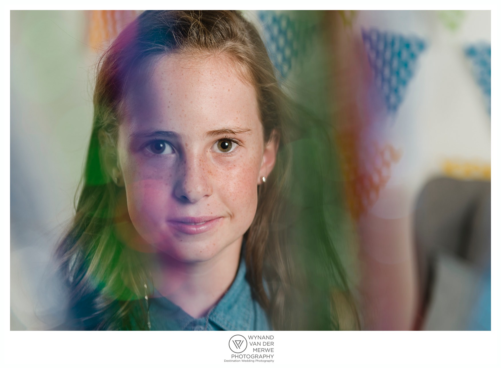 Colorful family shoot in studio
