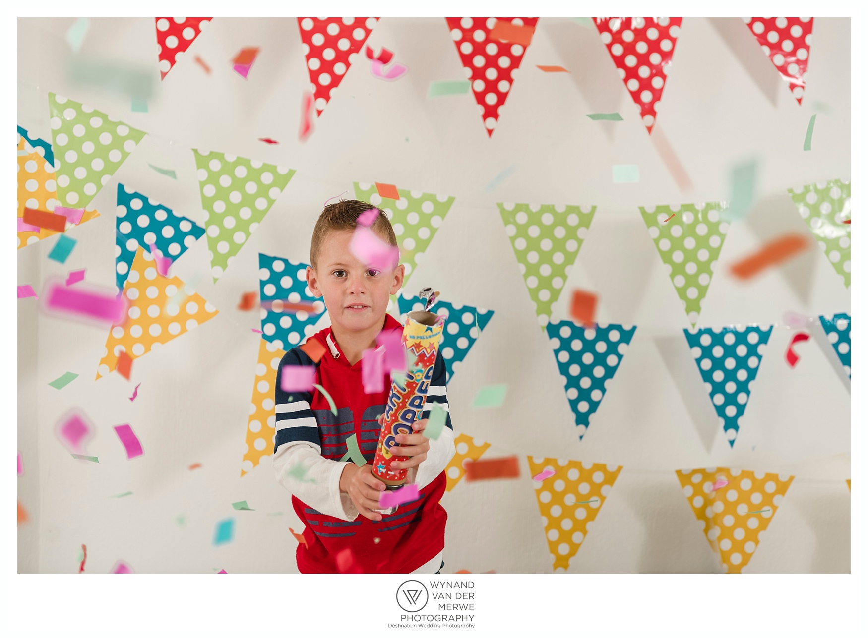 Colorful family shoot in studio