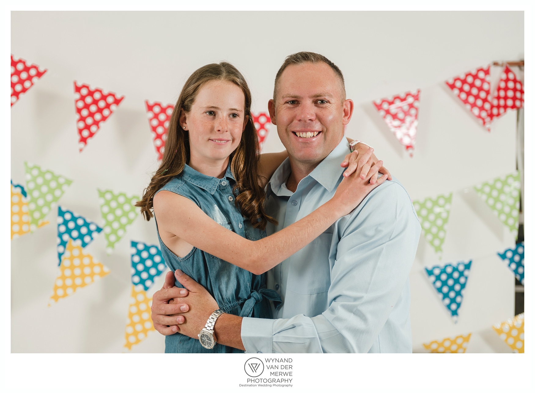 Colorful family shoot in studio