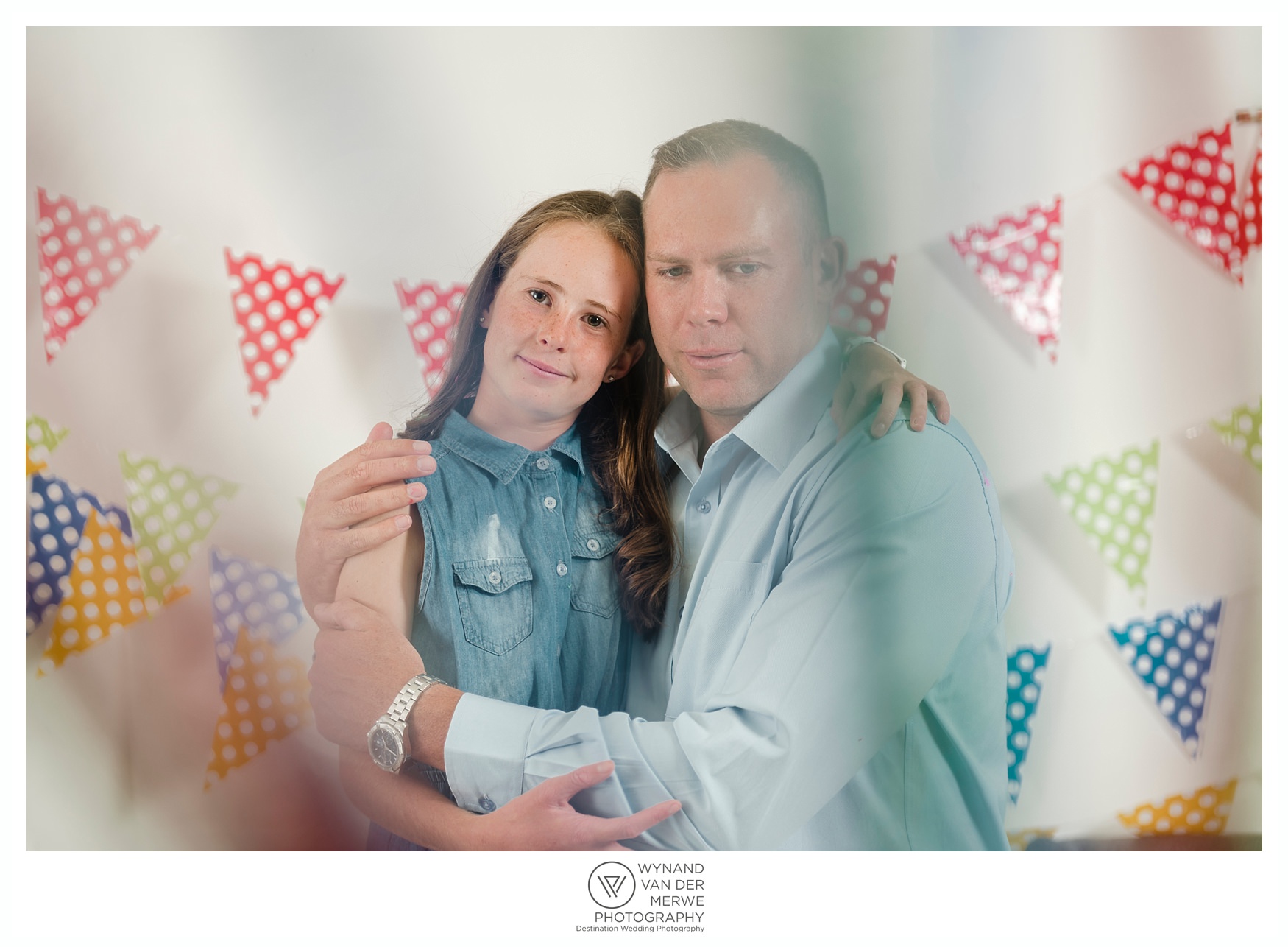 Colorful family shoot in studio