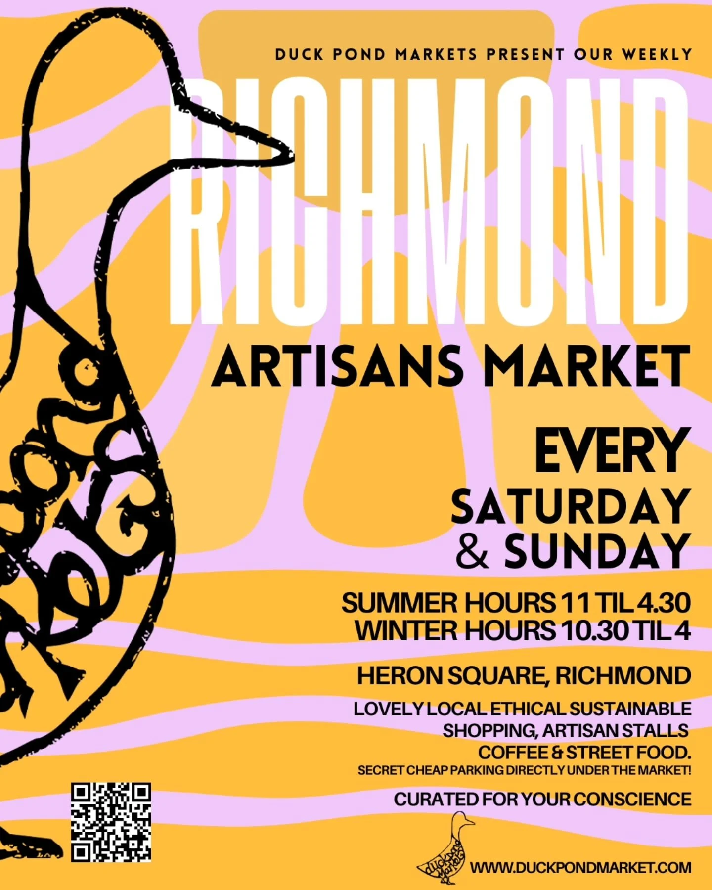 Join us this weekend at Richmond Artisan Market open Saturday and Sunday 10.30am - 4pm at Heron Square Richmond ✨️

There will be delicious street food to enjoy with us at the market or take home, fantastic coffee, cake, baked goods, live music from 