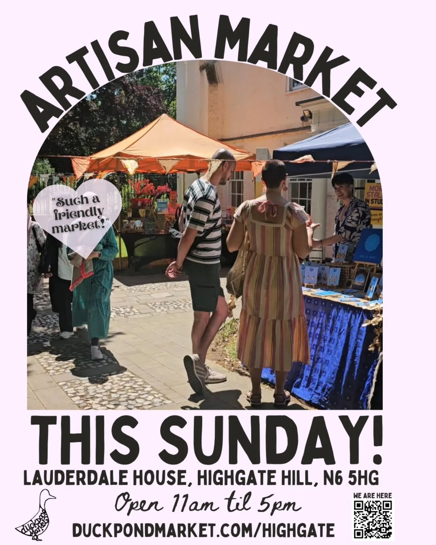 This Sunday @duckpondmarket will be at @lauderdalehouse for Highgate Artisan Market open 11am - 5pm ✨️

Join us for ethical, sustainable, small businesses shopping with local makers and traders bringing you fabulous art, jewellery, pottery, artisan f