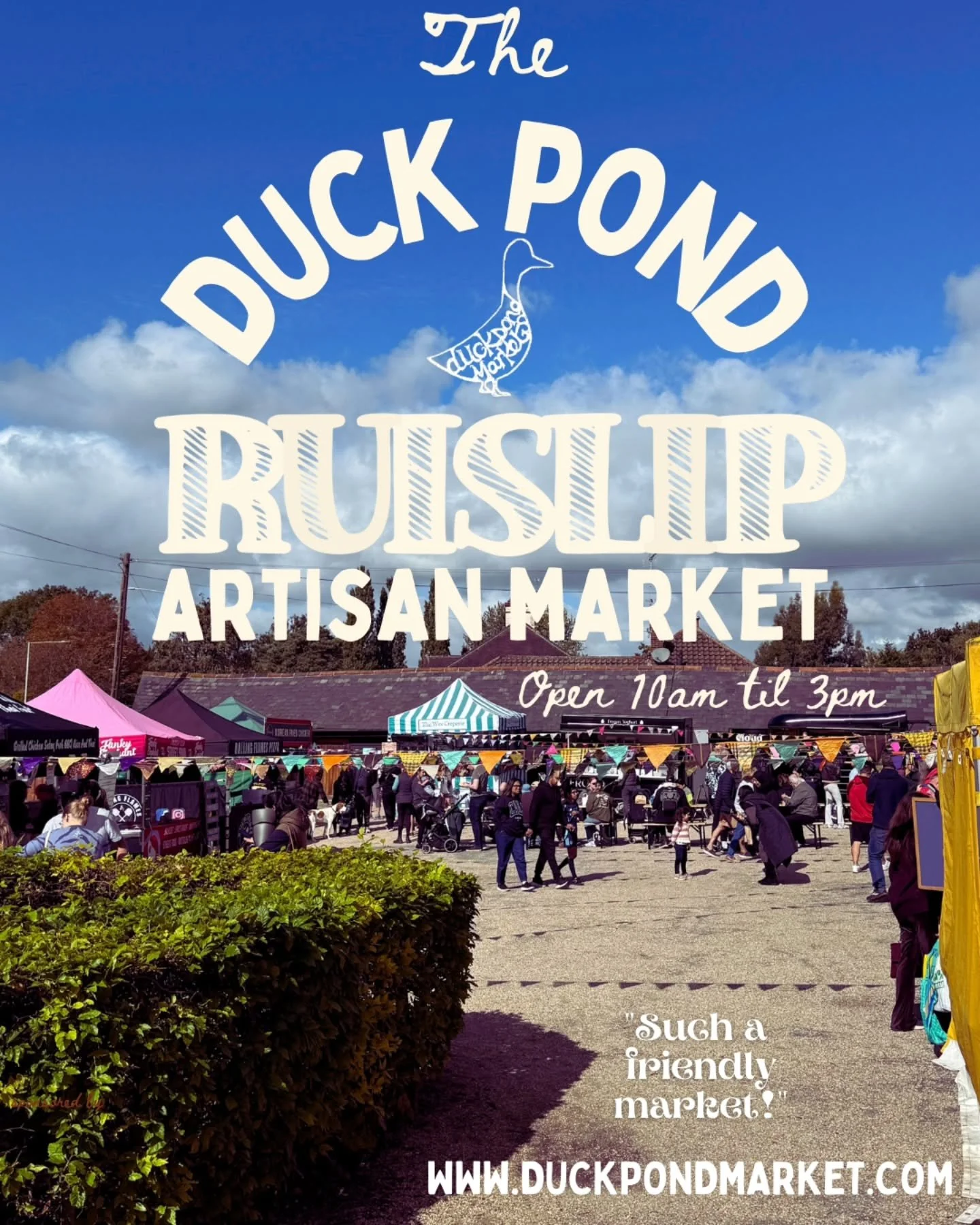 This Sunday, we are open at Manor Farm for Ruislip Artisan Market 10am - 3pm. Join us for lunch, we've got delicious street food options, coffee, wine, hot chocolate and all the Easter sweet treats. You can sit with us on our communal tables inside, 
