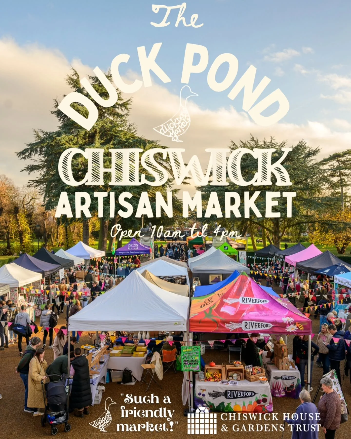 This Sunday 5th April, we are back at @chiswick_house for Chiswick Artisan Market open 10am - 4pm. We will have small business shopping, delicious street food, live music from @scottmcmahonldn and lots more. Come and shop small and support small, loc