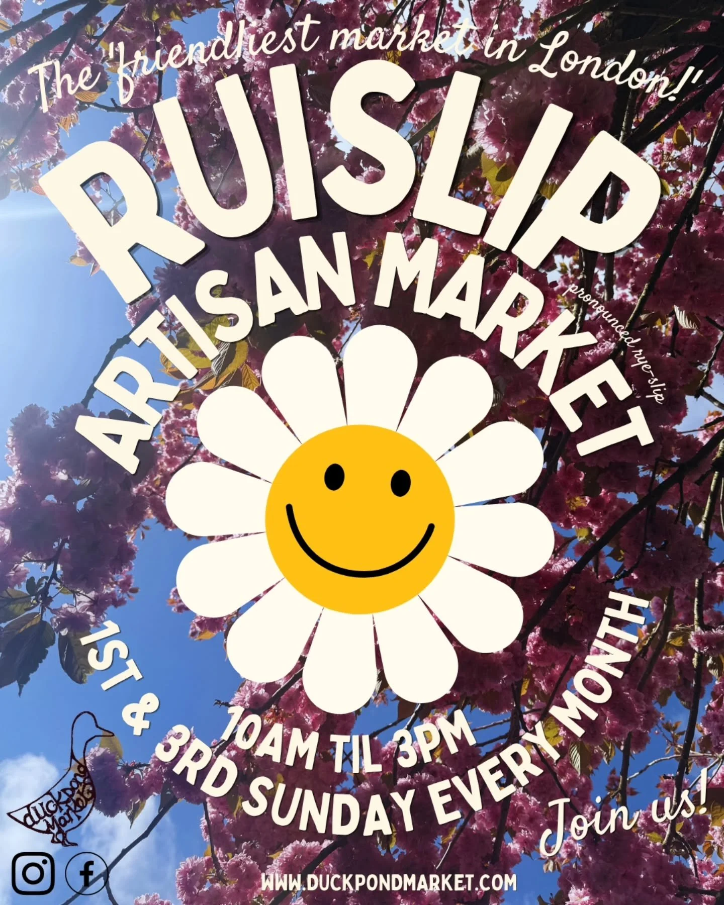 Join us this Sunday at Manor Farm, Ruislip for Ruislip Artisan Market 10am - 3pm 🤍

Join us for delicious street food, we've got seating to join us for lunch or you can take your goodies home. Coffee, wine, cakes, artisan foods, small business shopp