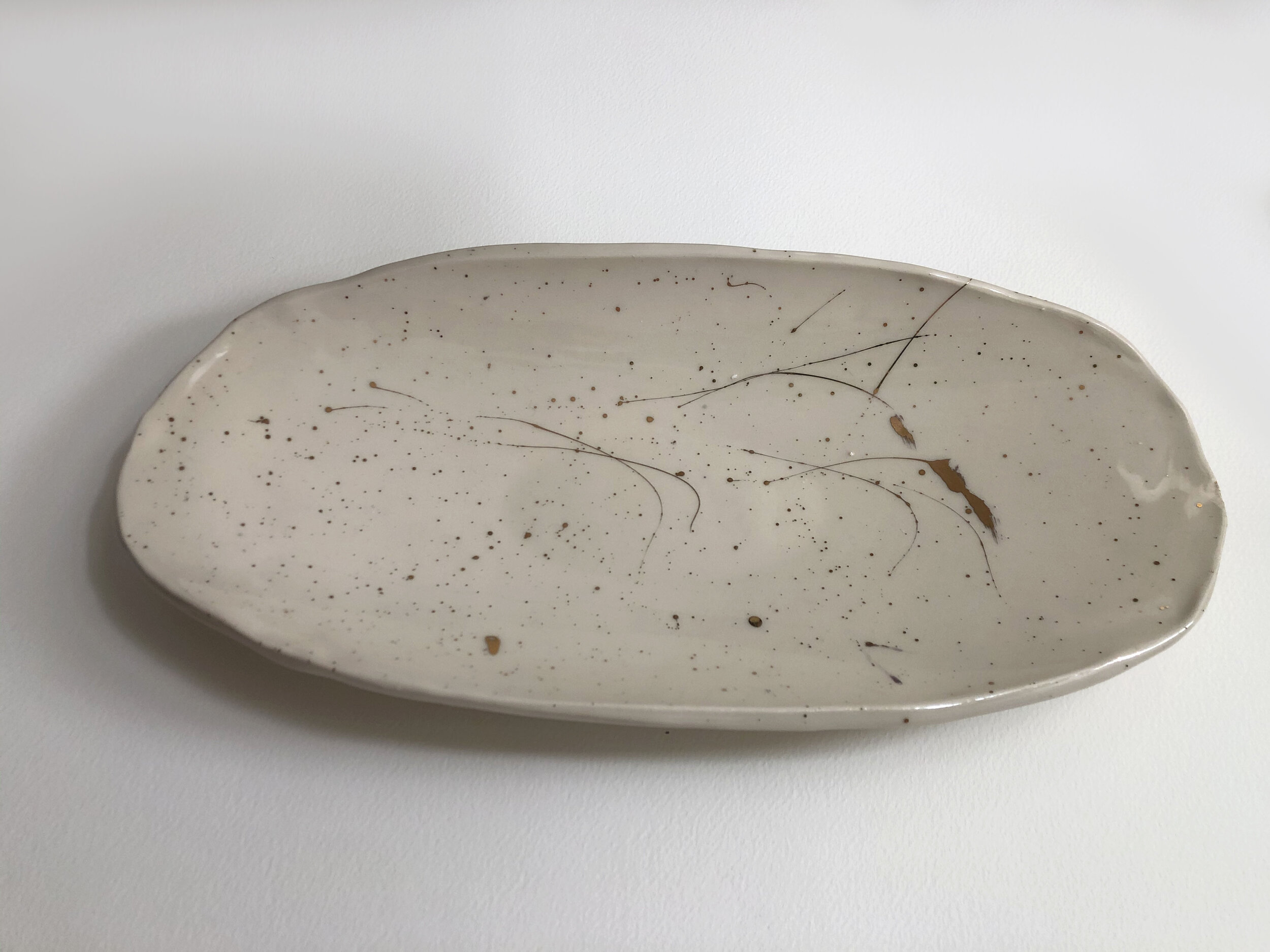 Shooting Star Long White Plate