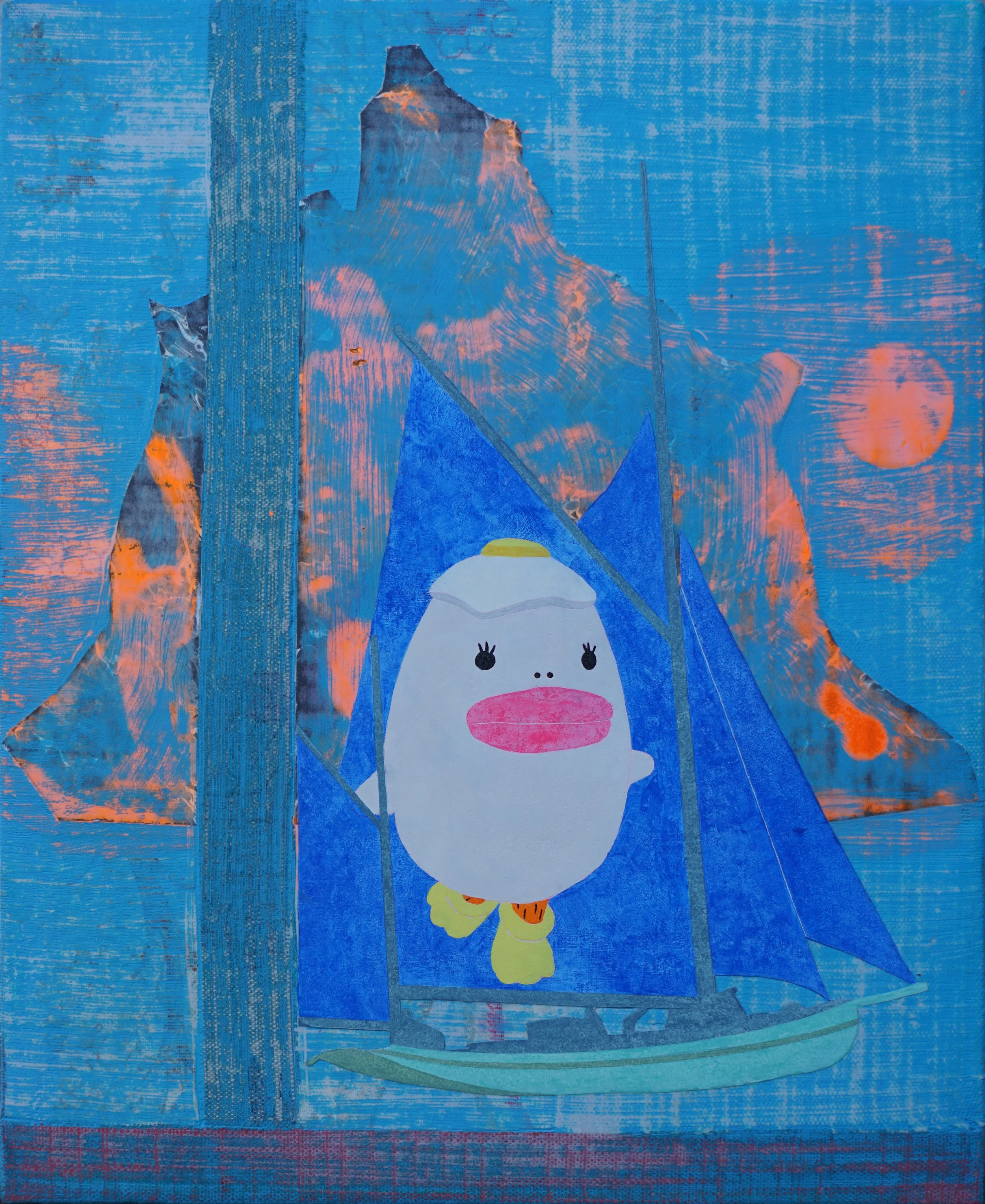   Tokitama , 2018 Mixed Media on Board, 30.5 x 25cm 