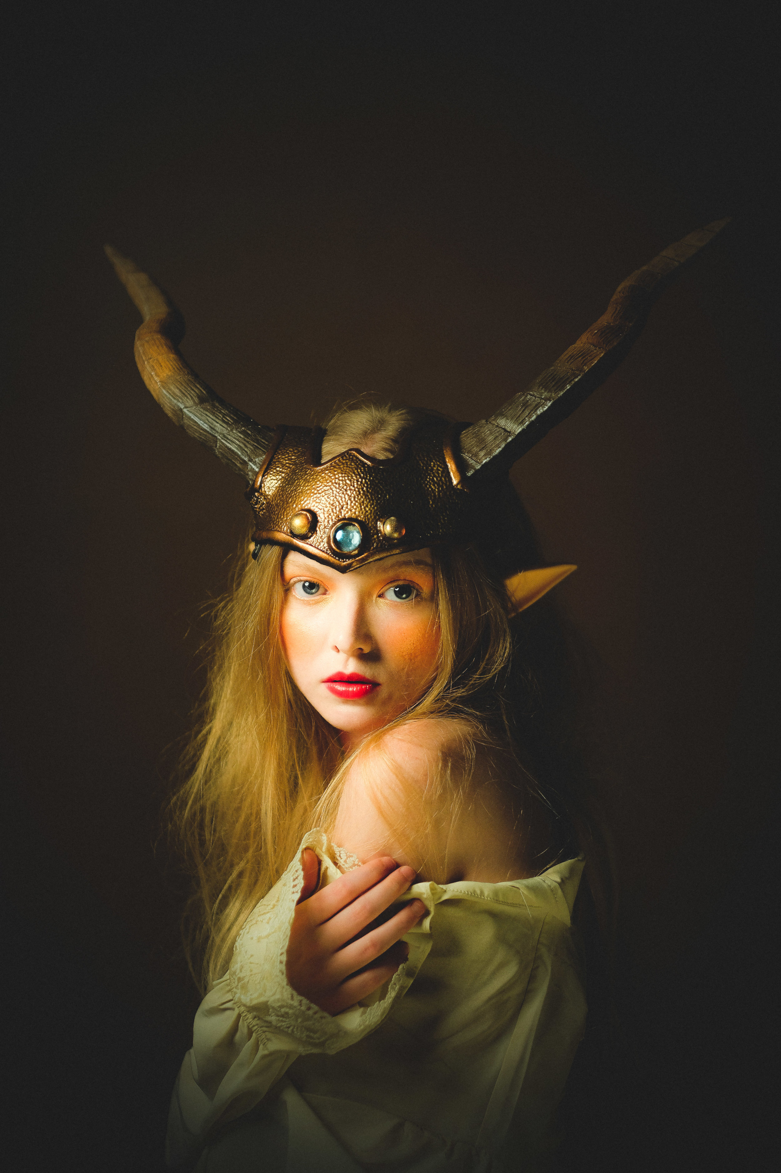 So you want to meet one of the fiercest warriors of the Elf Clan? This is your chance, Dagmar is sweet and innocent looking, though deception is on high alert as she will suit up in a magic minute. Do not be fooled! Her enemies are weakened with fear upon her approach! But hold your weapons for now as a raiding party will grant no mercy, warrior elves know no limits and protect with sheer furiosity!