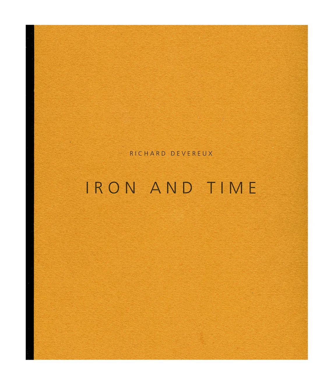 IRON AND TIME is the only record and presentation of a multiple engagement. A circular iron plate 120 mm in diameter is painted with a mild acid that accelerates oxidisation. An end-point is recognised, the fragile formation is scanned and stored, the plate is cleaned and the process repeated. This simple activity generates limitless results – each circle manifests unique characteristics and each result is impossible to replicate. The nature of the process avoids known solutions, an uncharted territory carries the practice forward. Hardcover: 24.7 x 19.5 cm, 2010