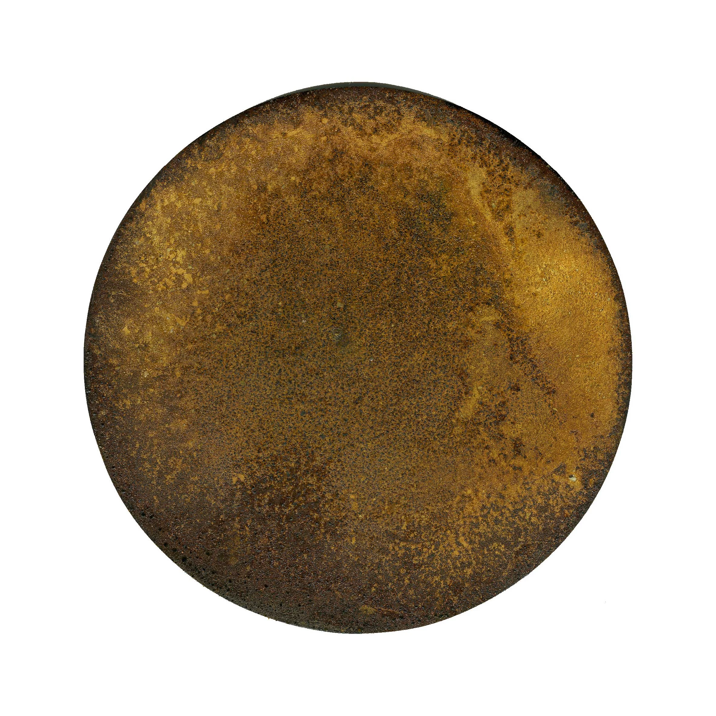 IRON AND TIME (III) 2010 oxidised iron disc Ø 120 mm