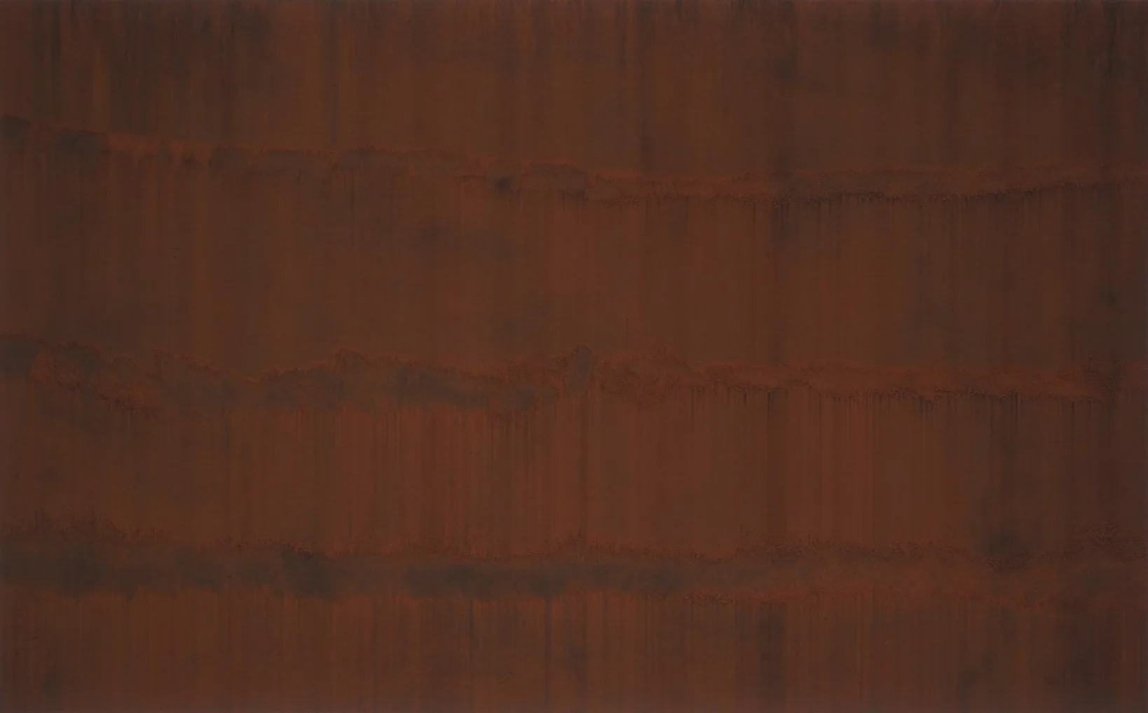 GATHERING (I) 1999 burnt Sienna on carbon deposit 112.0 x 164.0 cm (private collection UK)