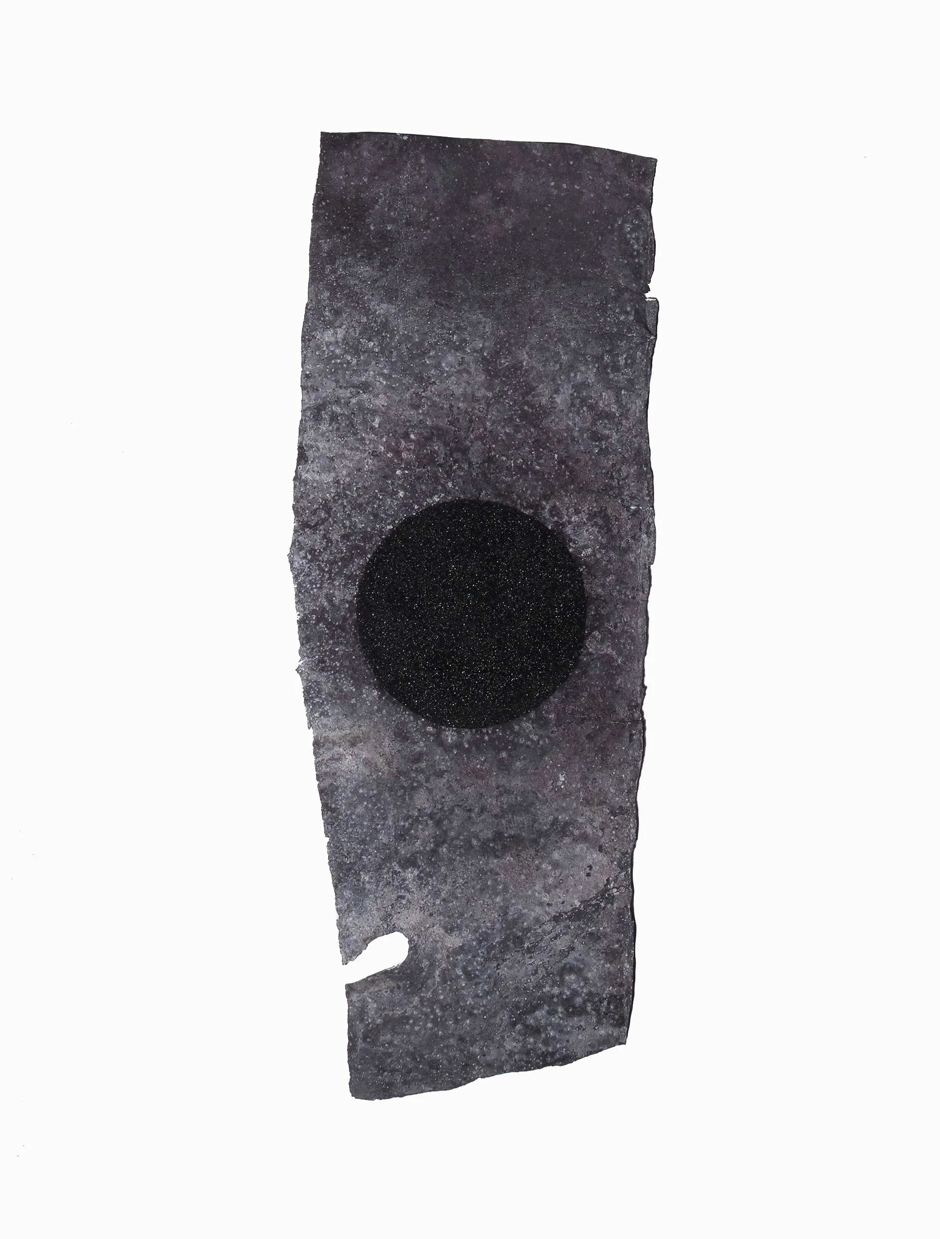 ZINC AND STARS 1997 carbon and oxidised zinc 33.0 x 8.1 cm (private collection UK)