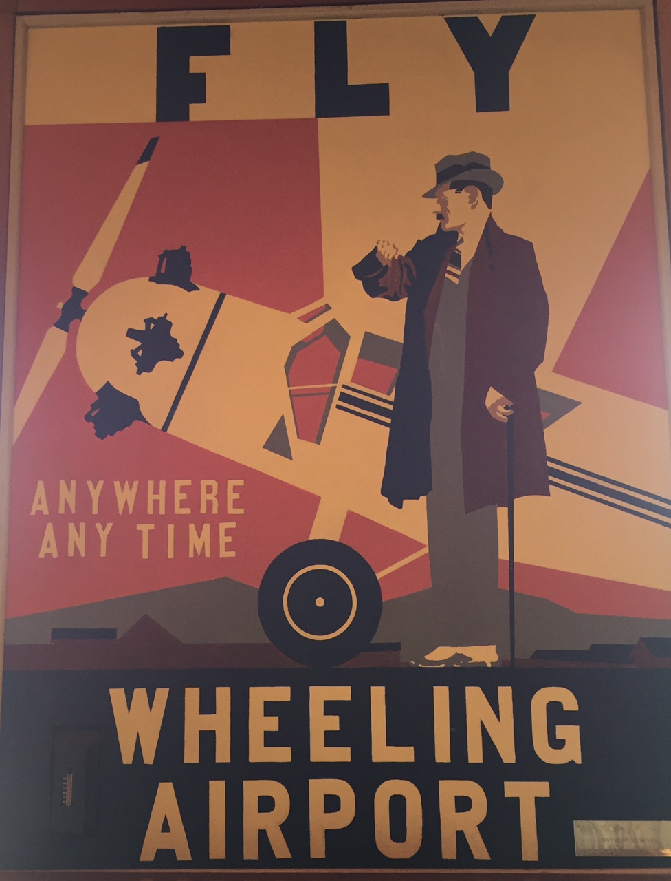 At the airport in Wheeling