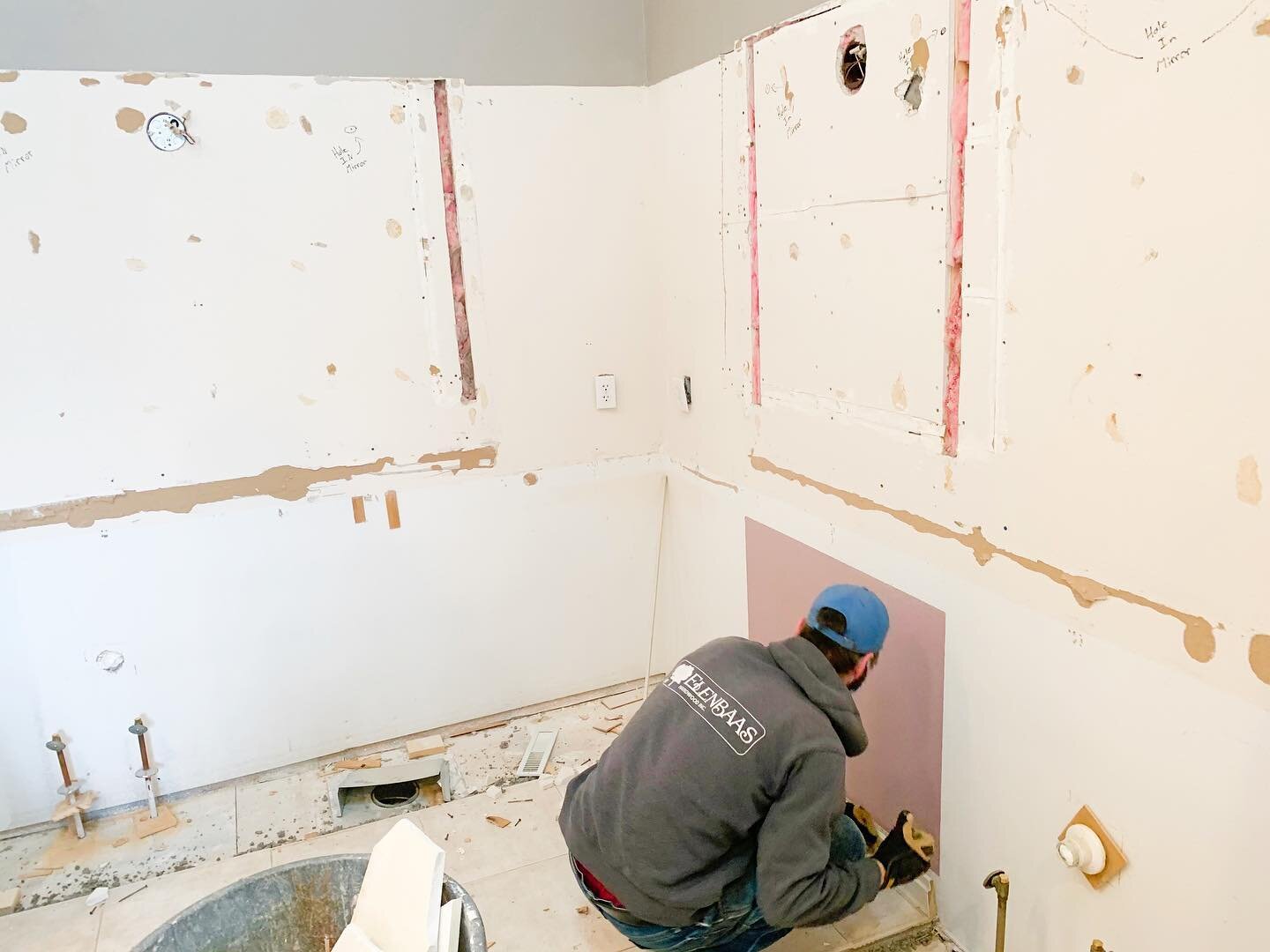 It's Day 1 of major demo at the Pheasant Pointe project! 💥 

Demolition is always full of surprises and we often refer to it as the &quot;discovery&quot; phase of a project. For example - Mark just &quot;discovered&quot; that the bathroom floor was 