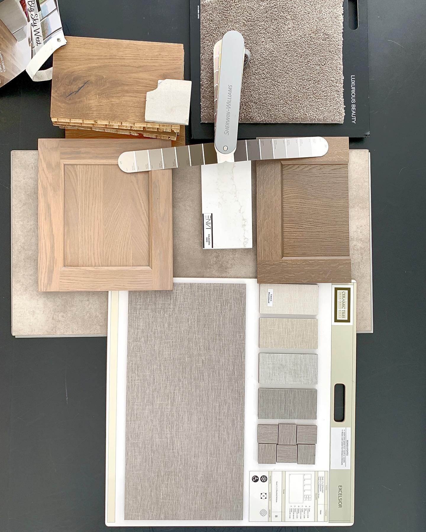 These are some of the &quot;final&quot; selections we made yesterday for our next project. 🤩

This will be a very tone-on-tone-with-loads-of-texture look. Super cozy but still contemporary. 

We previously completed remodeling the upper and lower le