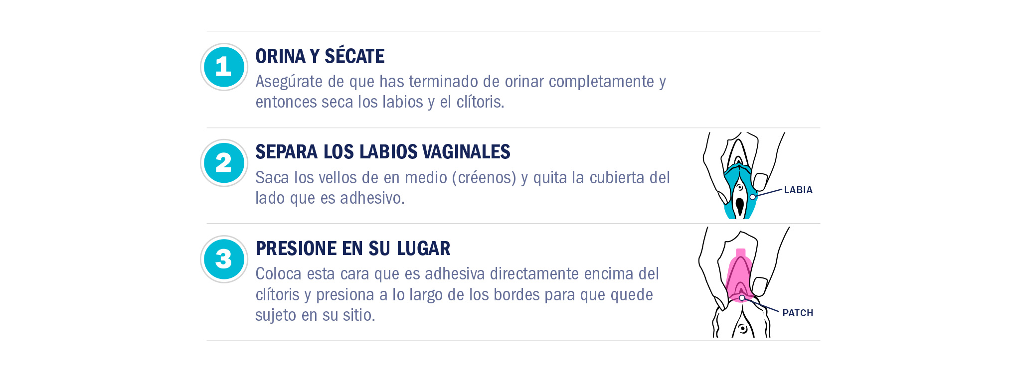 Lady Patch™. Cómo se aplica.