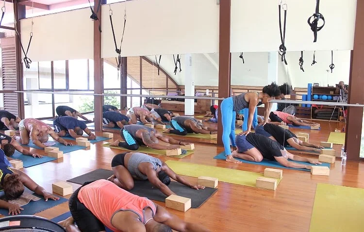Pilates Angel Flow class at Spa Holis in Costa Rica, photo by Albert Williams Photography