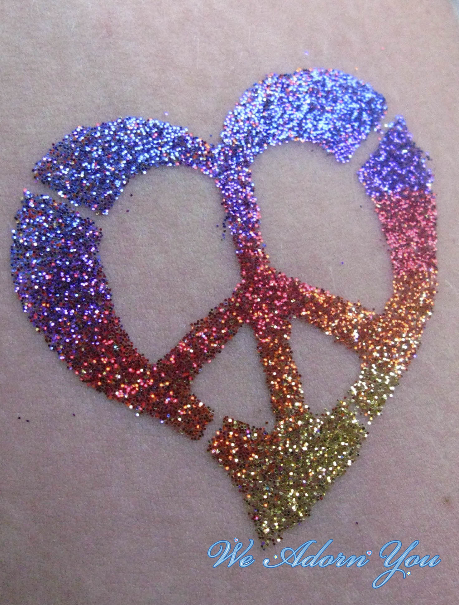 Glitter Tattoo Peace Heart- We Adorn You.jpg
