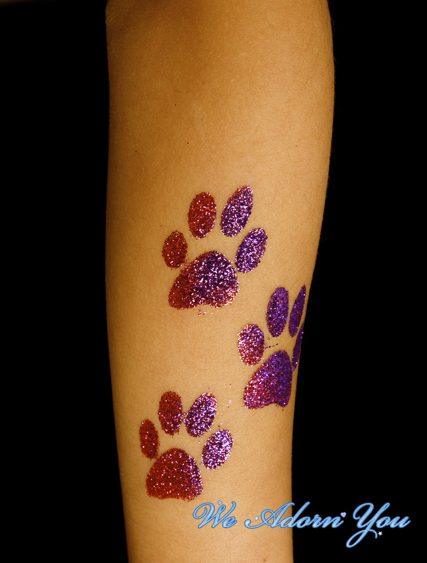 Glitter tattoos Paw Print- We Adorn You.jpg