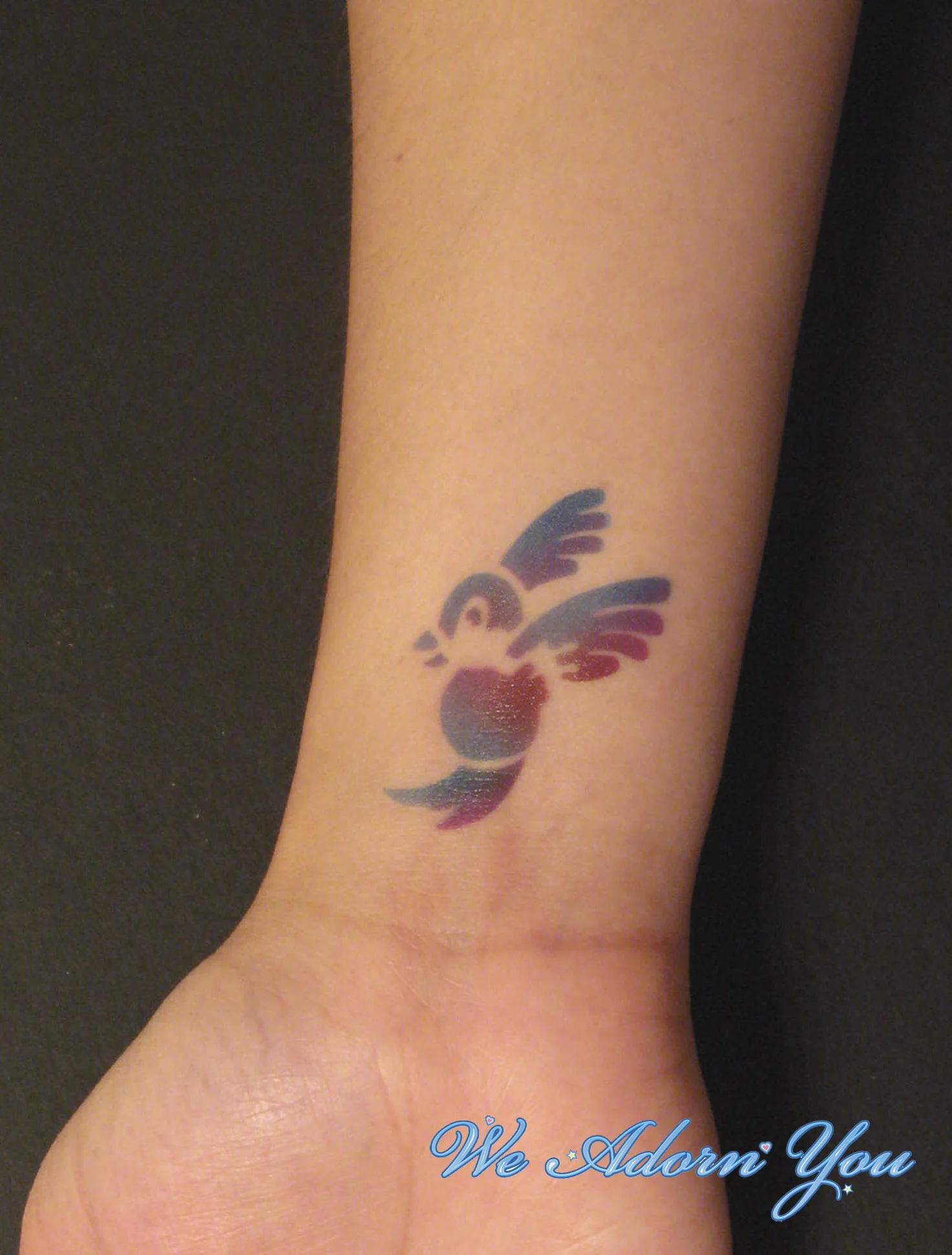 Airbrush Tattoo Humming Bird- We Adorn You.jpg