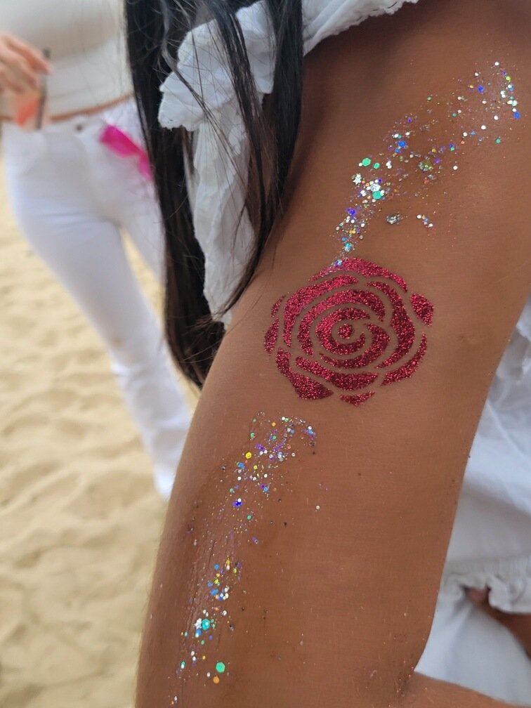 Rose Glitter Tattoos Hamptons and Long Island.JPG