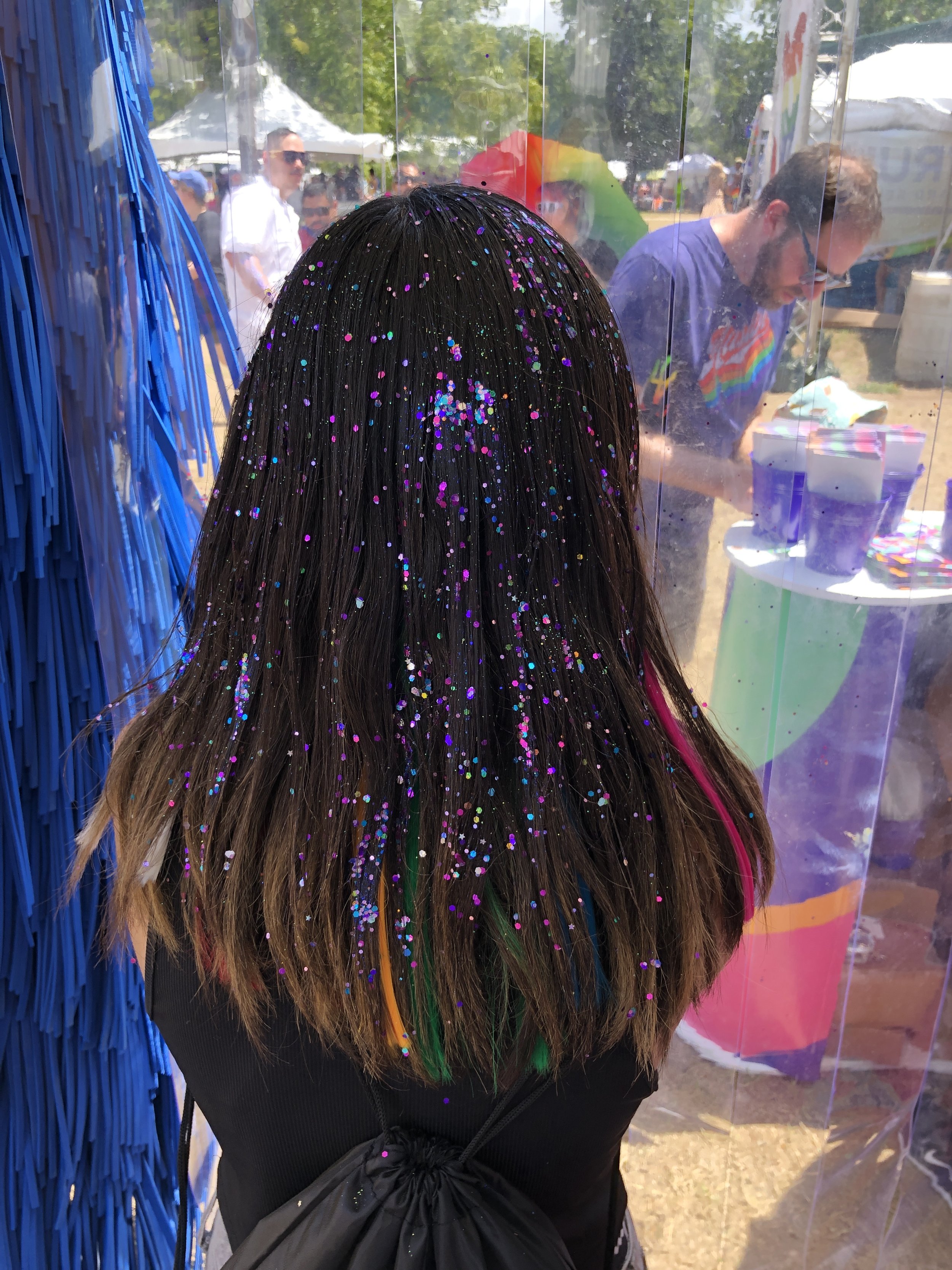 Glitter Hair for Festival near New York City.JPG