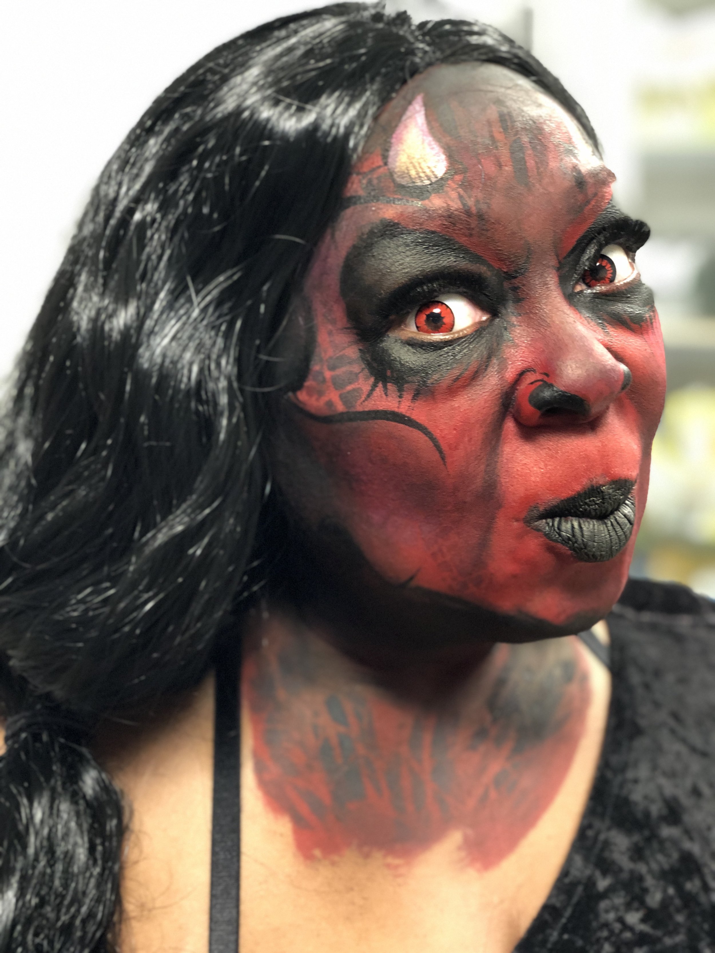 Devil Face Painting New York City Corporate Event Face and Body Paintinf for Halloween.jpg