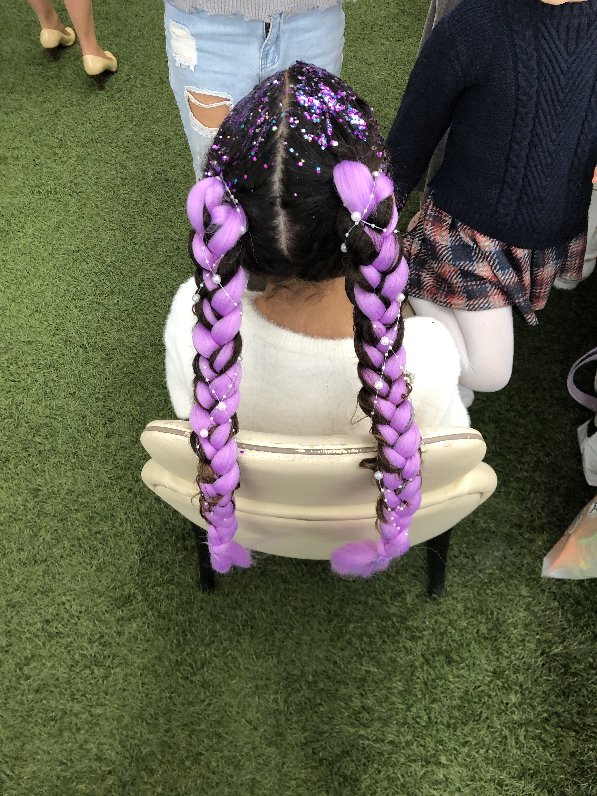 Hair Braiding with Extentions New York City for Kids Birthday Party.JPG