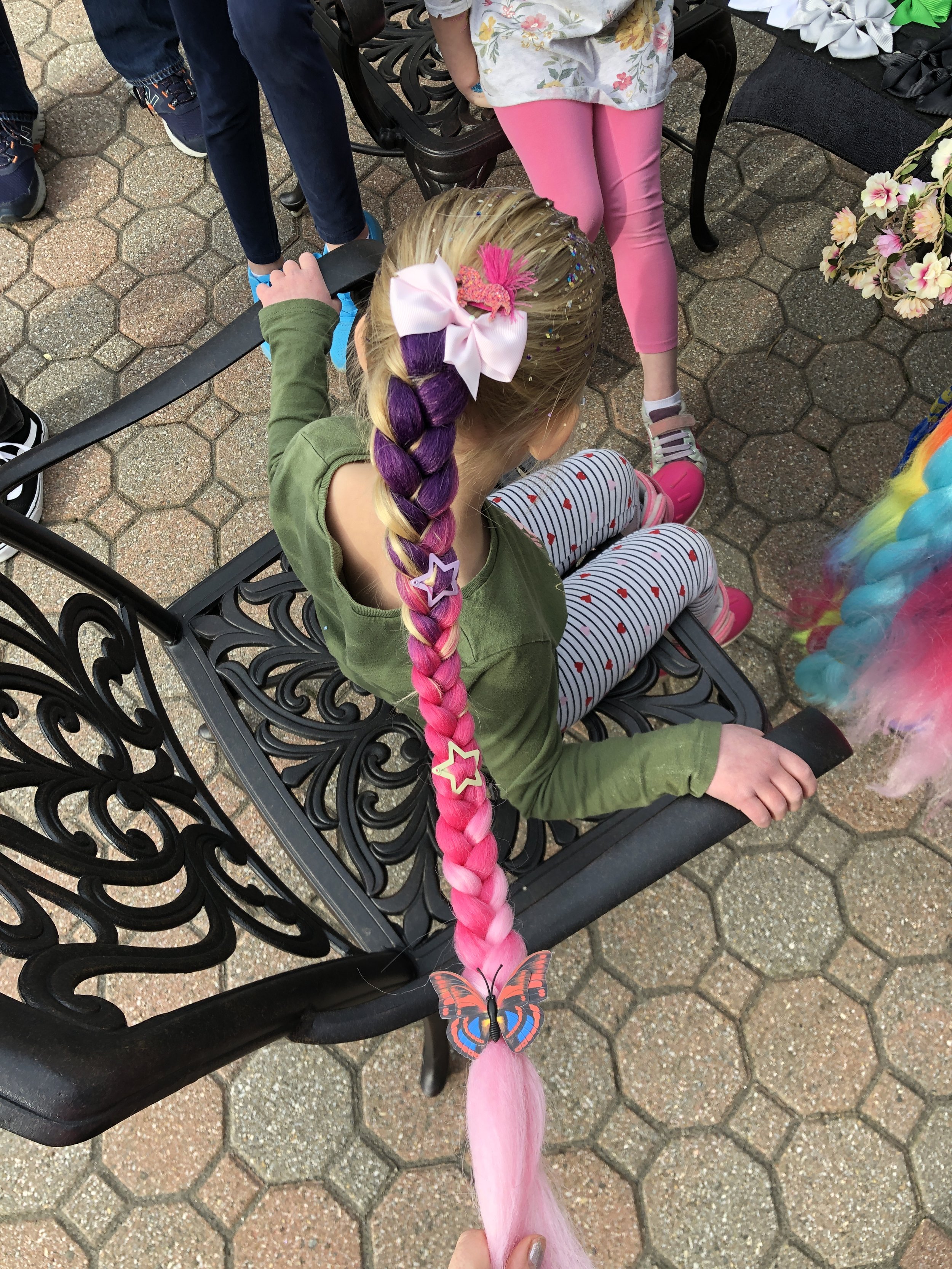 Colorful Hair Braiding Kids Birthday Party Near Me Greenwich CT.JPG