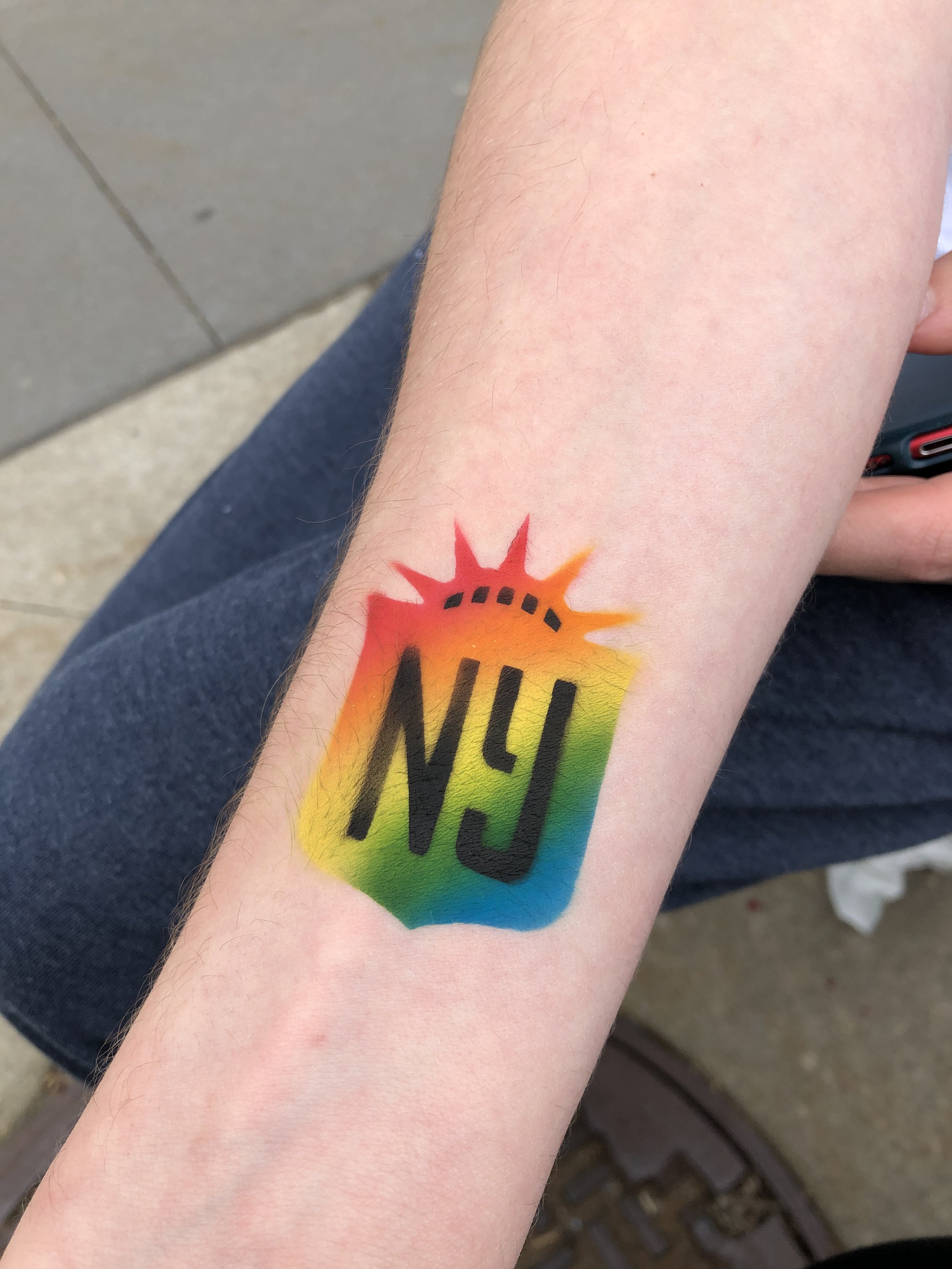 Airbrush Tattoos for Pride Event NYC and NJ Gotham FC.JPG