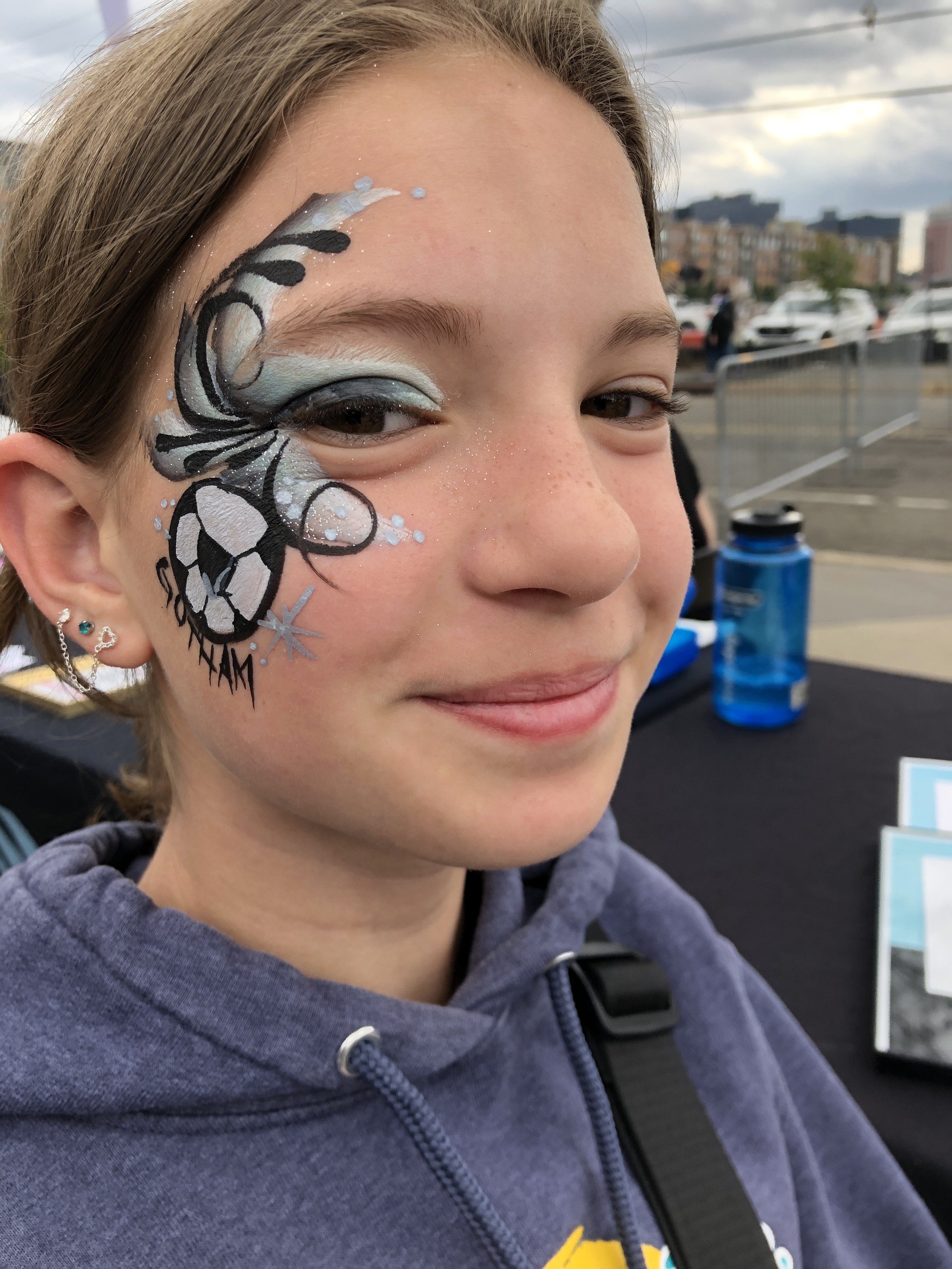 Face Painting for Soccer Event for Women's Professional Soccer League Gotham FC.JPG