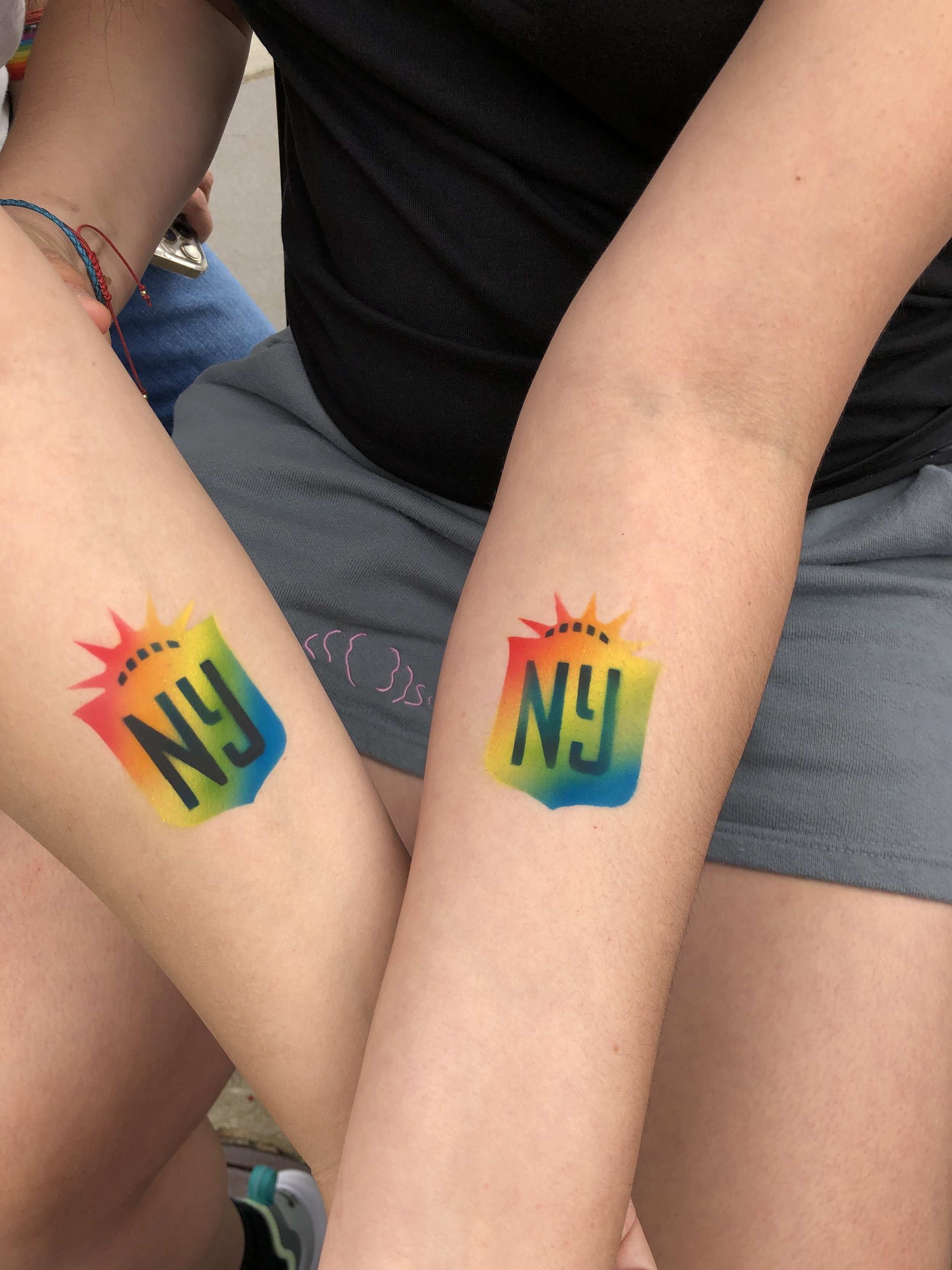 Rainbow Airbrush Tattoos for Pride NYC and NJ.JPG