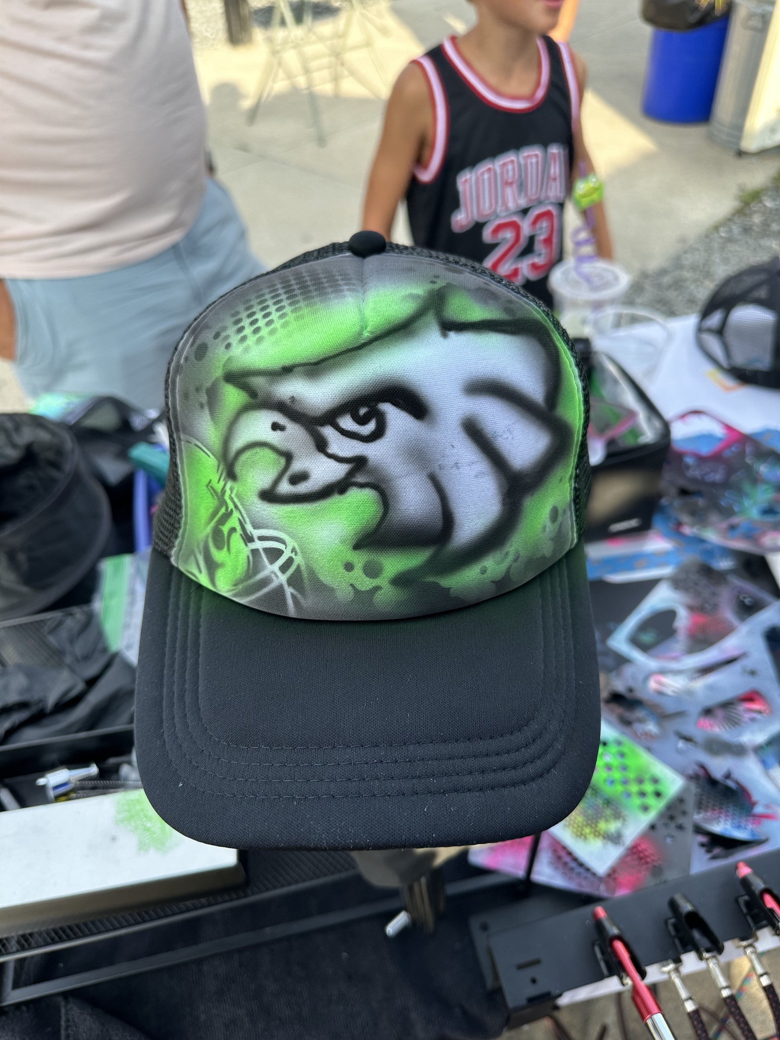 Custom Airbrush Hats for Party Events Eagles NFL.jpg