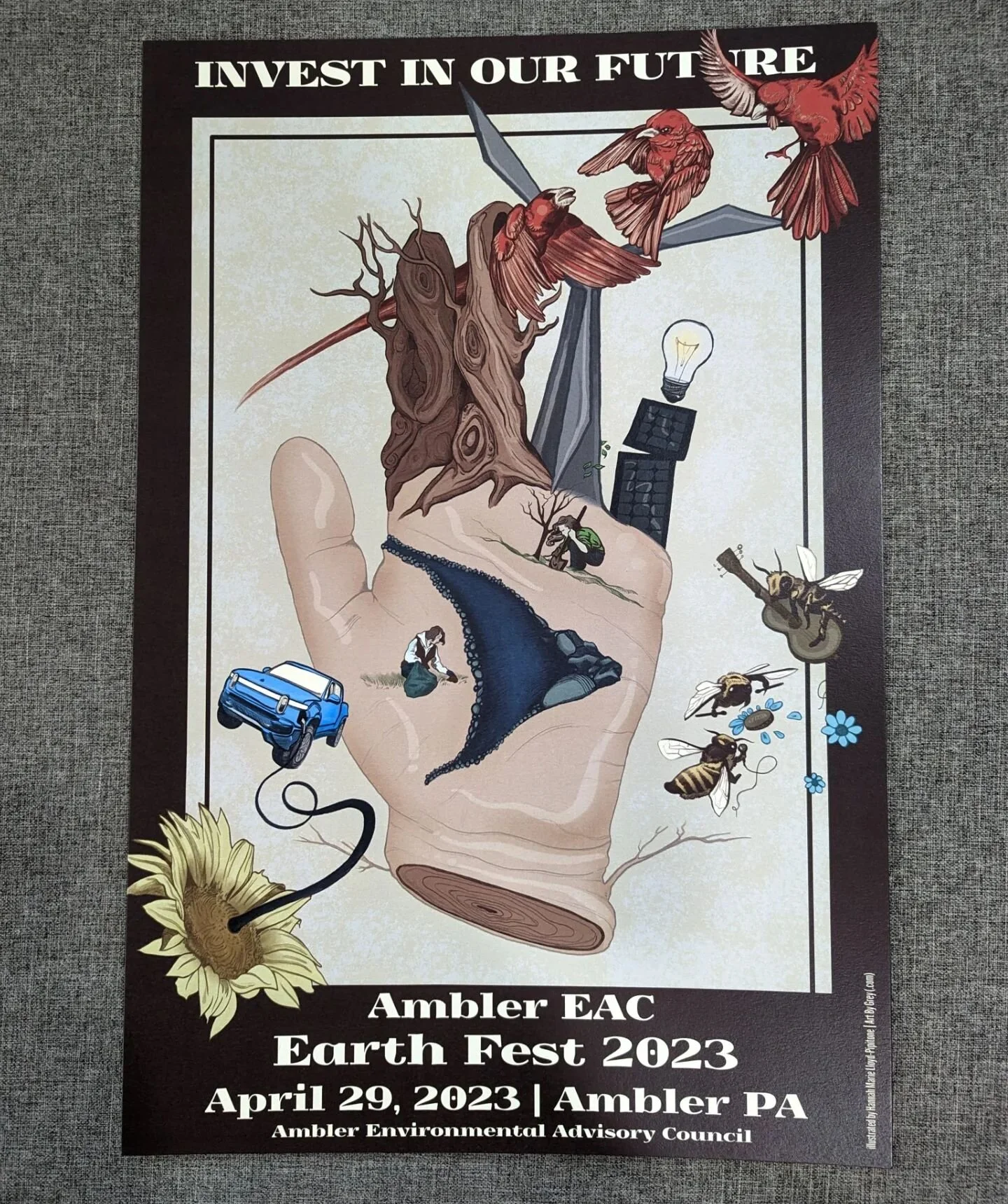Just completed and opened up the prints for the gig poster I created for this year's Ambler EAC Earth Fest event. If you live near Ambler, PA and you like things like: learning how to live more sustainably, plant based food, local crafts and goods fo