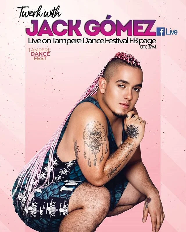 Introducing our guest star for Tampere Dance Festival 2020 Jack G&oacute;mez. @_jackgomez

Jack G&oacute;mez is an exceptional dancer and choreographer who will be coming to Tampere in November 2020. May 23rd, 17.00 - 18.00 Finnish time ( UTC 2 pm) J