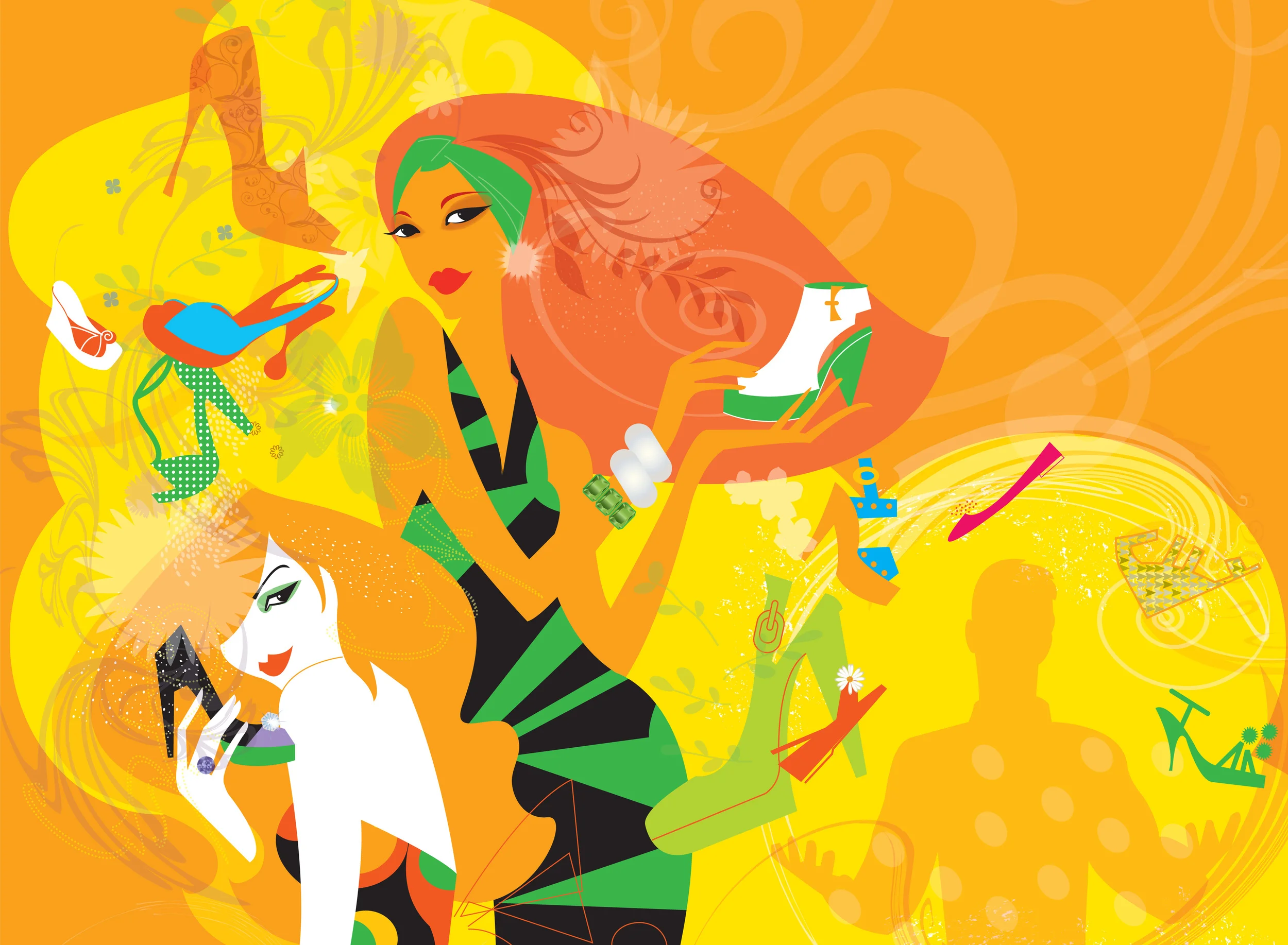 Macy's Shoe Diva Illustration for Point of Purchase